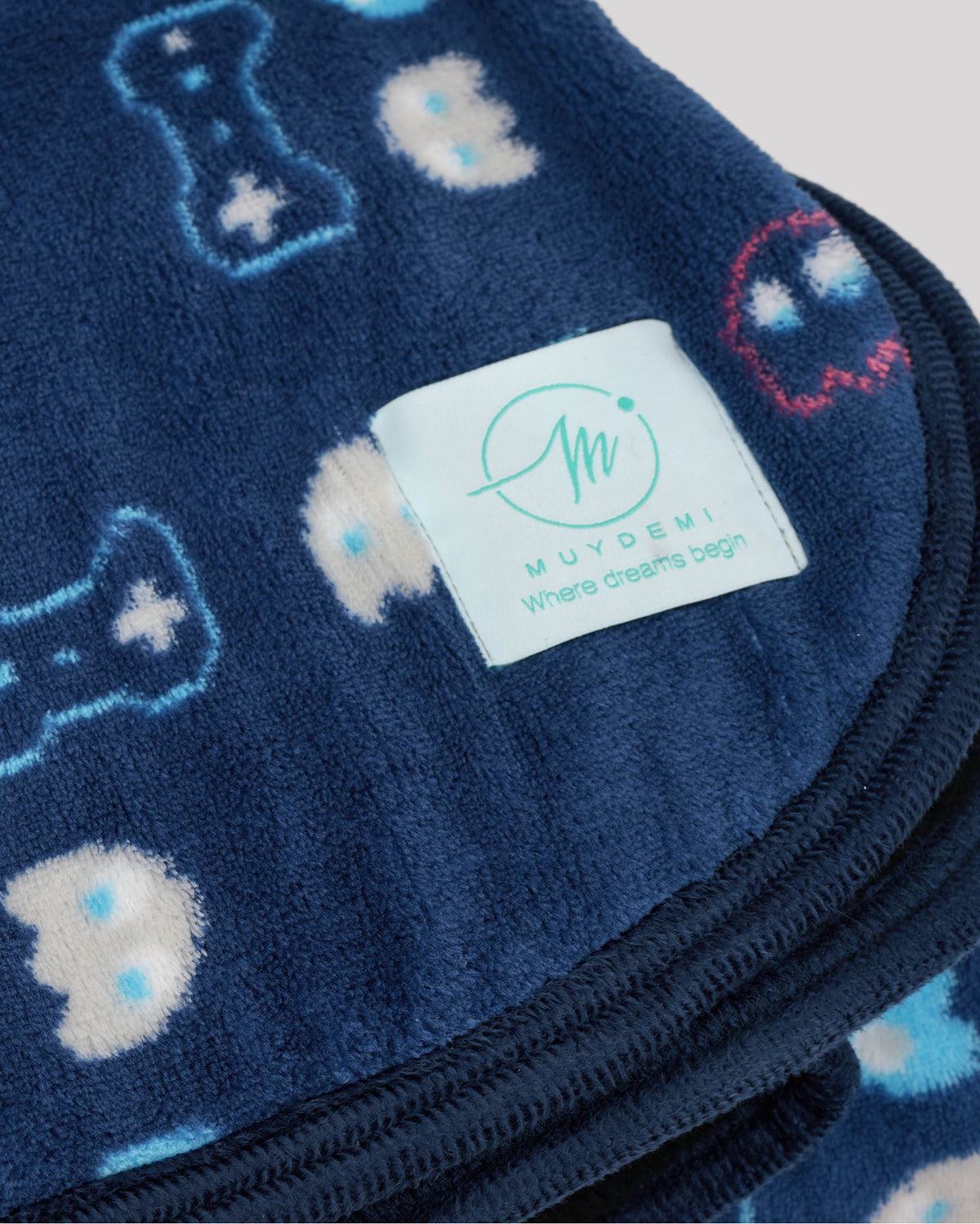 Coperta gamer in pile corallo e sherpa