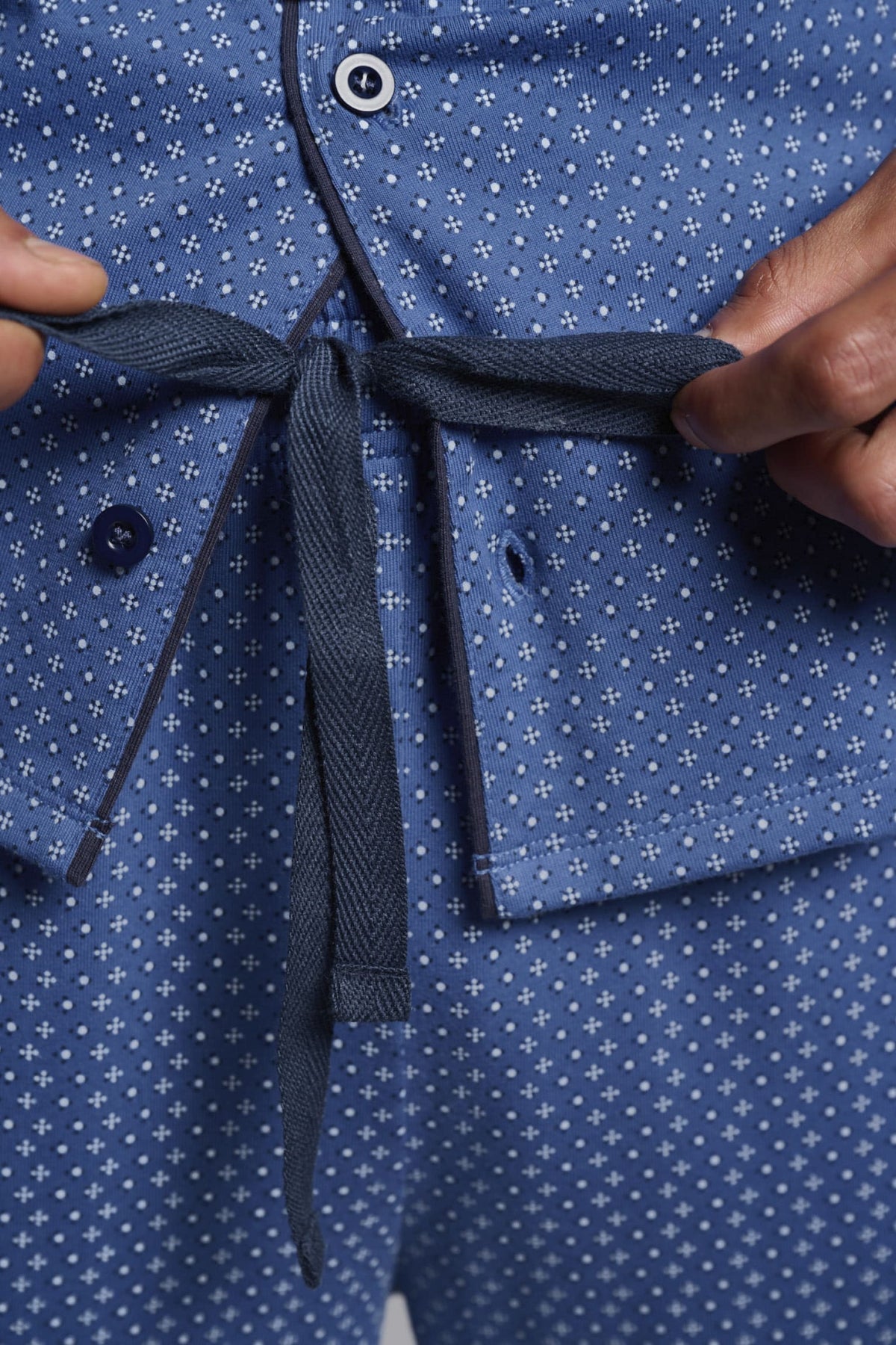 Pigiama camisero lungo uomo cotone stampa