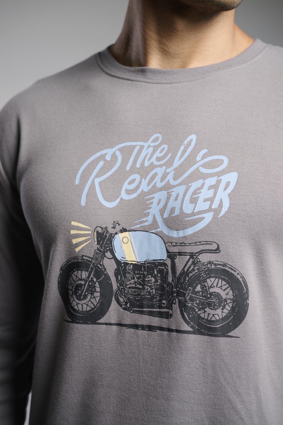 Pigiama lungo uomo afelpado stampa motero The Real Racer
