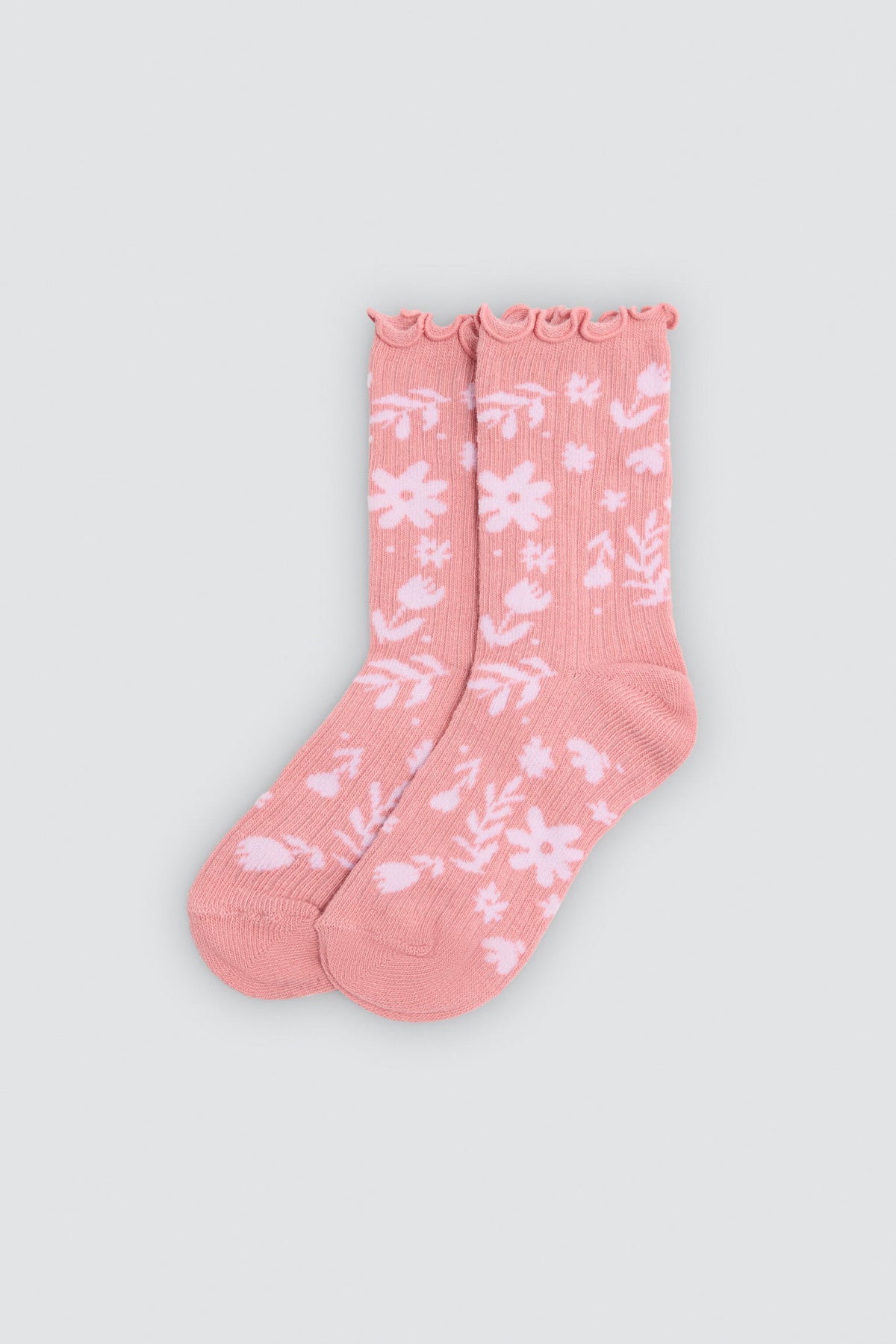 Pack 4 calzini bambina puño ondulado estampado flores