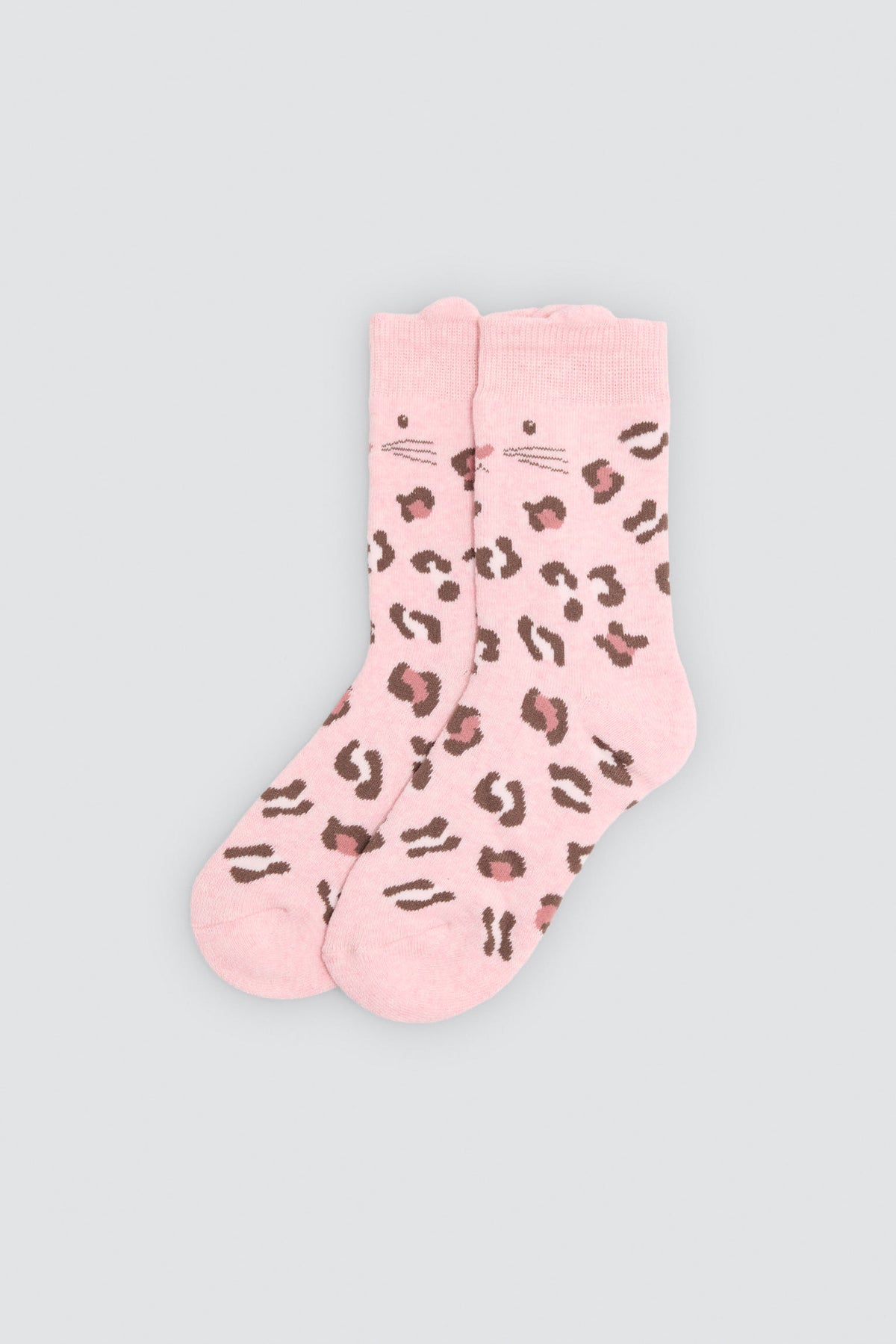 Pack 3 calzini bambina termici detalle orejas gato estampado leopardo