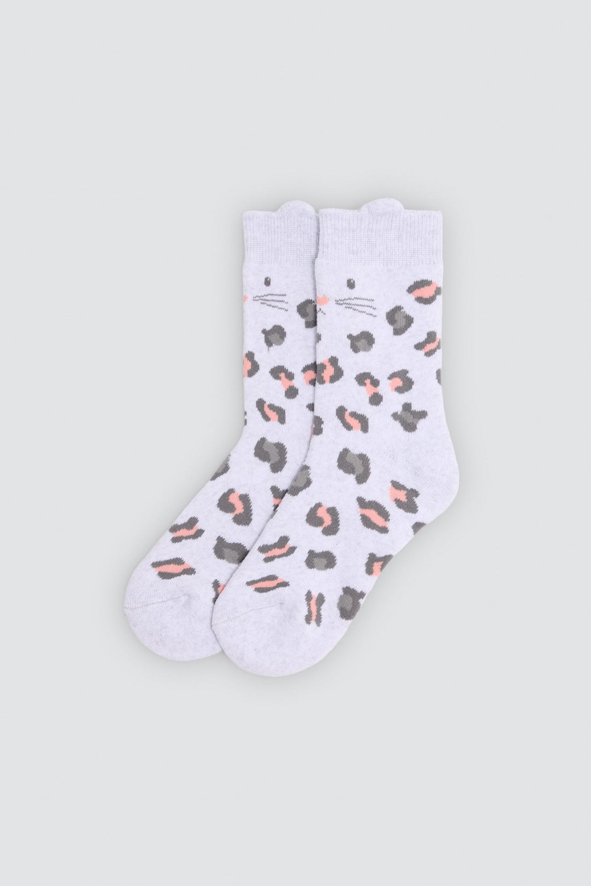 Pack 3 calzini bambina termici detalle orejas gato estampado leopardo
