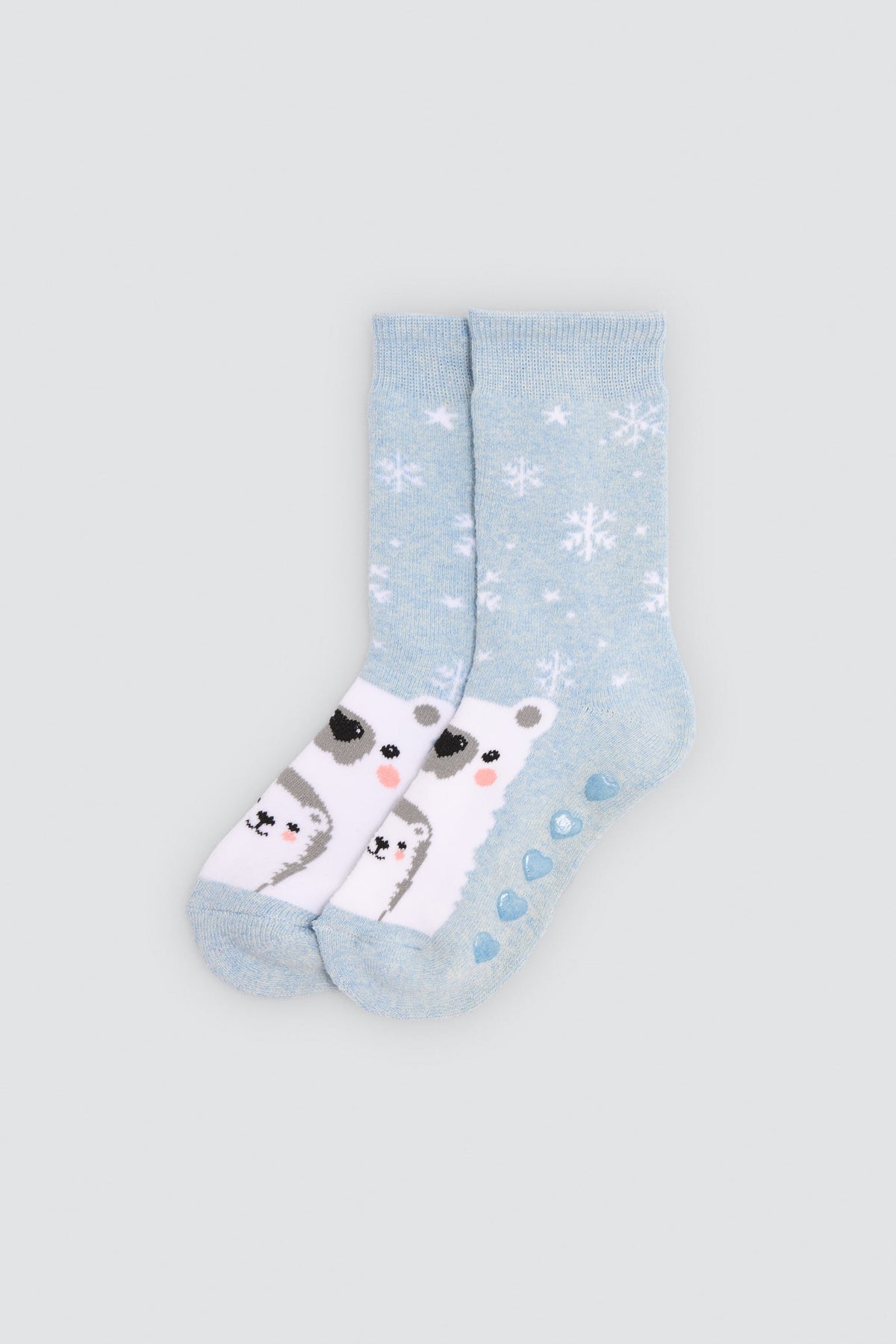 Pack 3 calzini bambina termici antideslizantes estampado osos y pingüinos