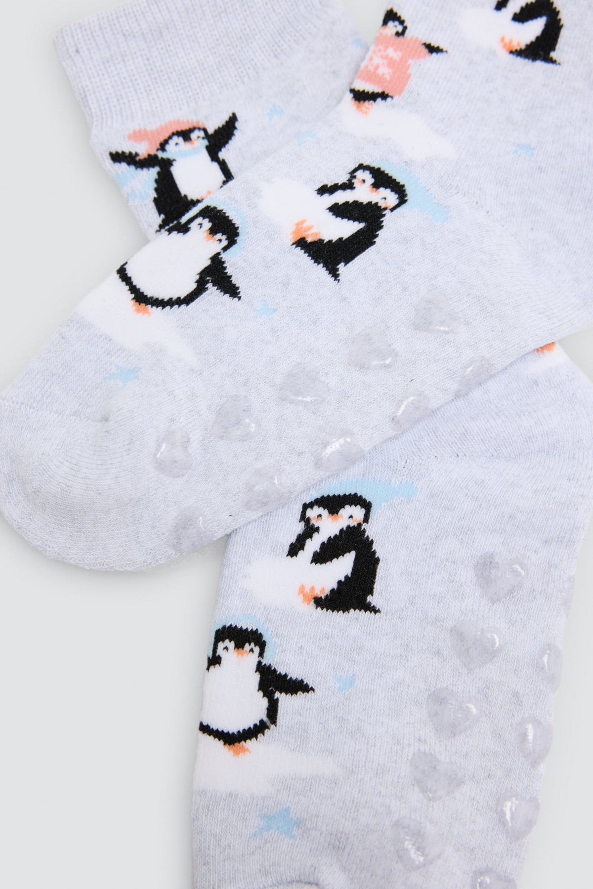 Pack 3 calzini bambina termici antideslizantes estampado osos y pingüinos
