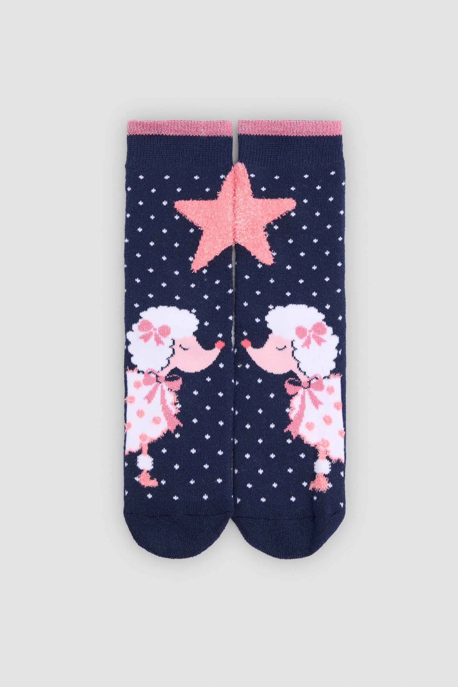 Pack 3 calzini bambina termici antidelizantes estampado perro caniche