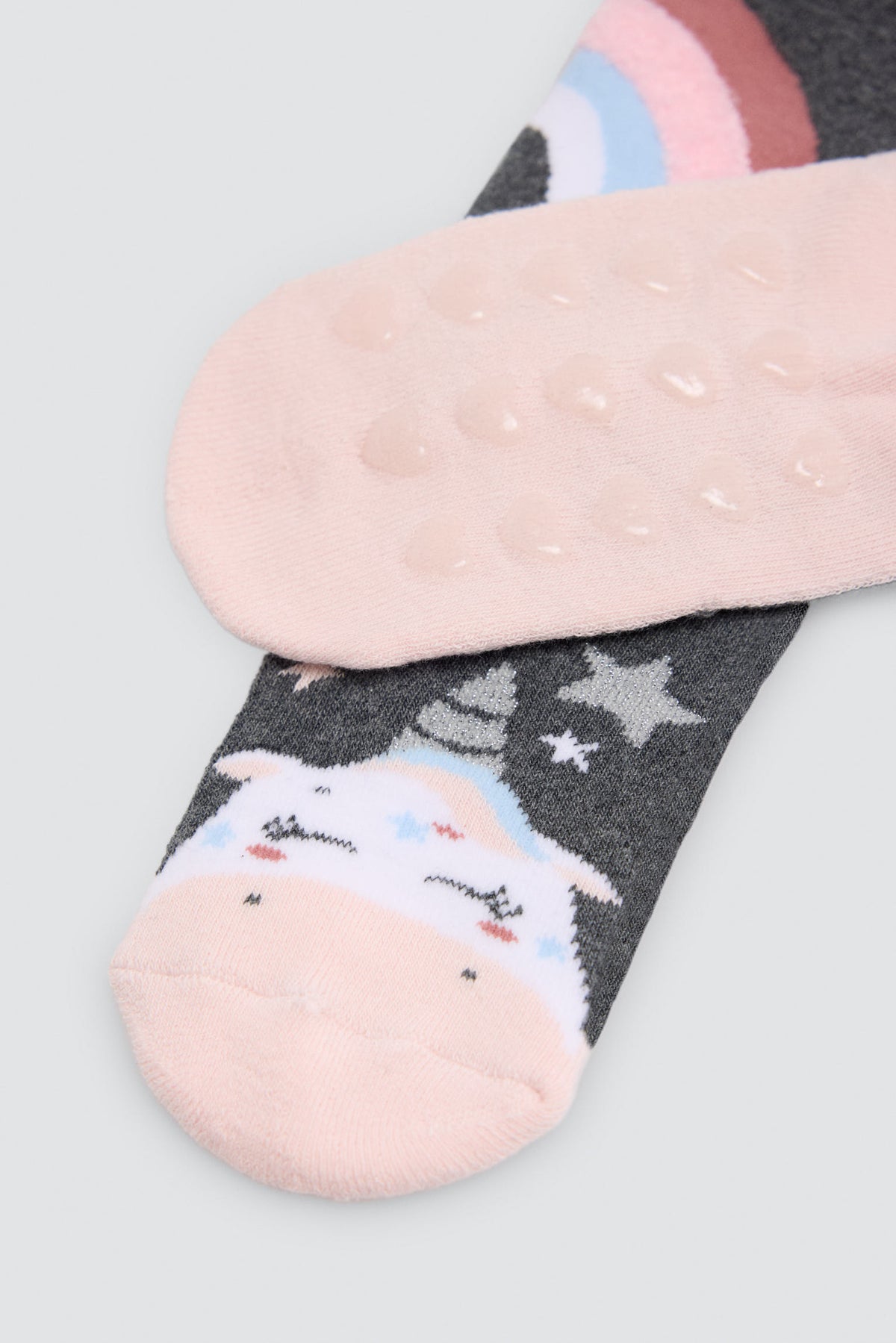 Pack 3 calzini bambina termici antidelizantes estampado unicornios y arcoiris