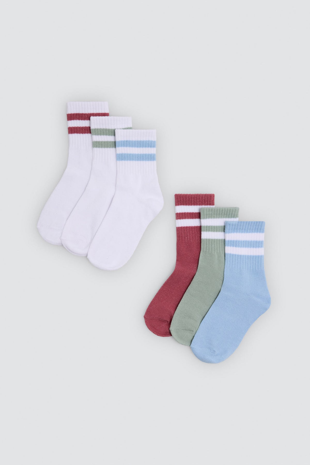 Pack 6 calzini bambina estampado rayas
