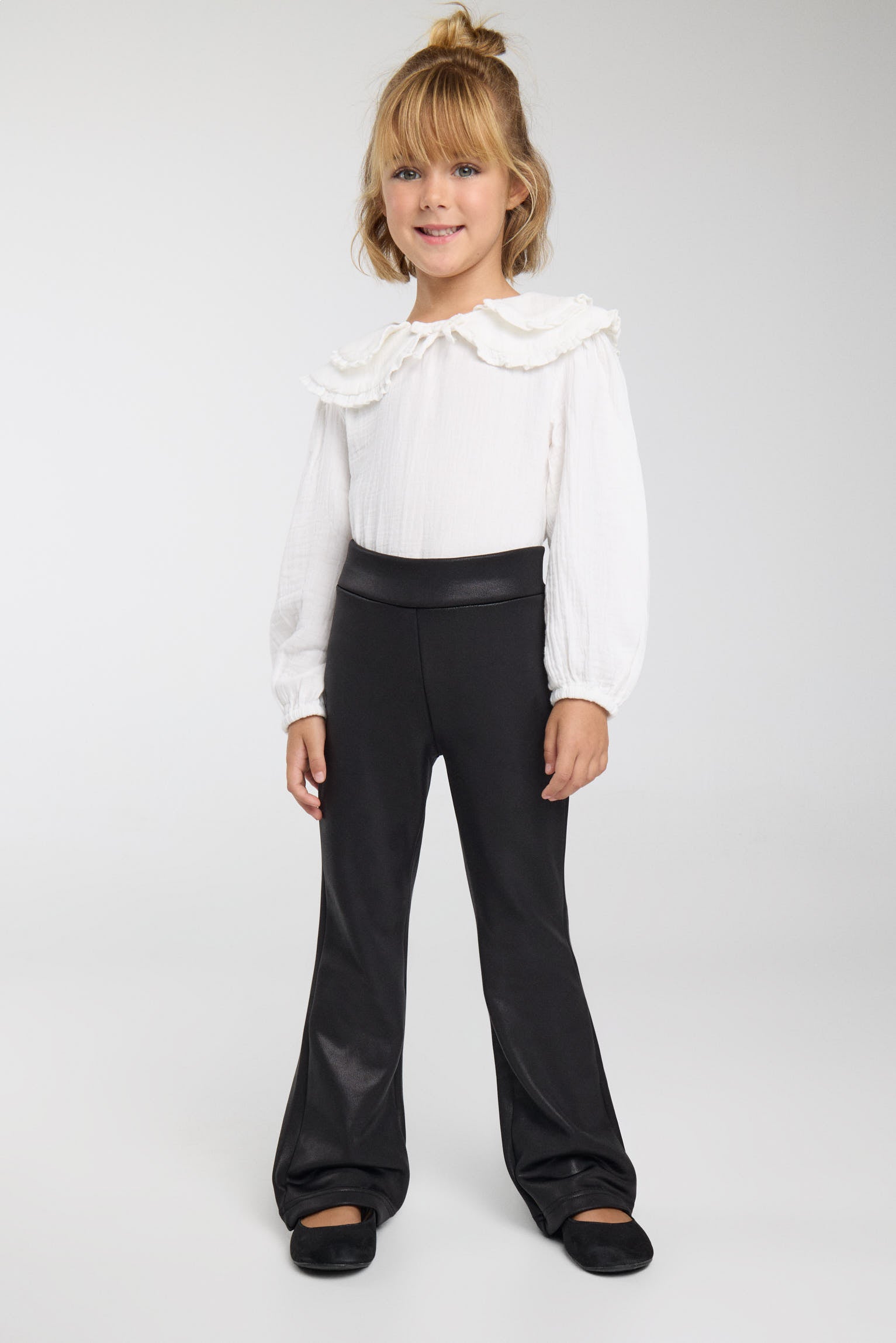 TÉRMICO Pantalón afelpado bambina efecto piel flare negro