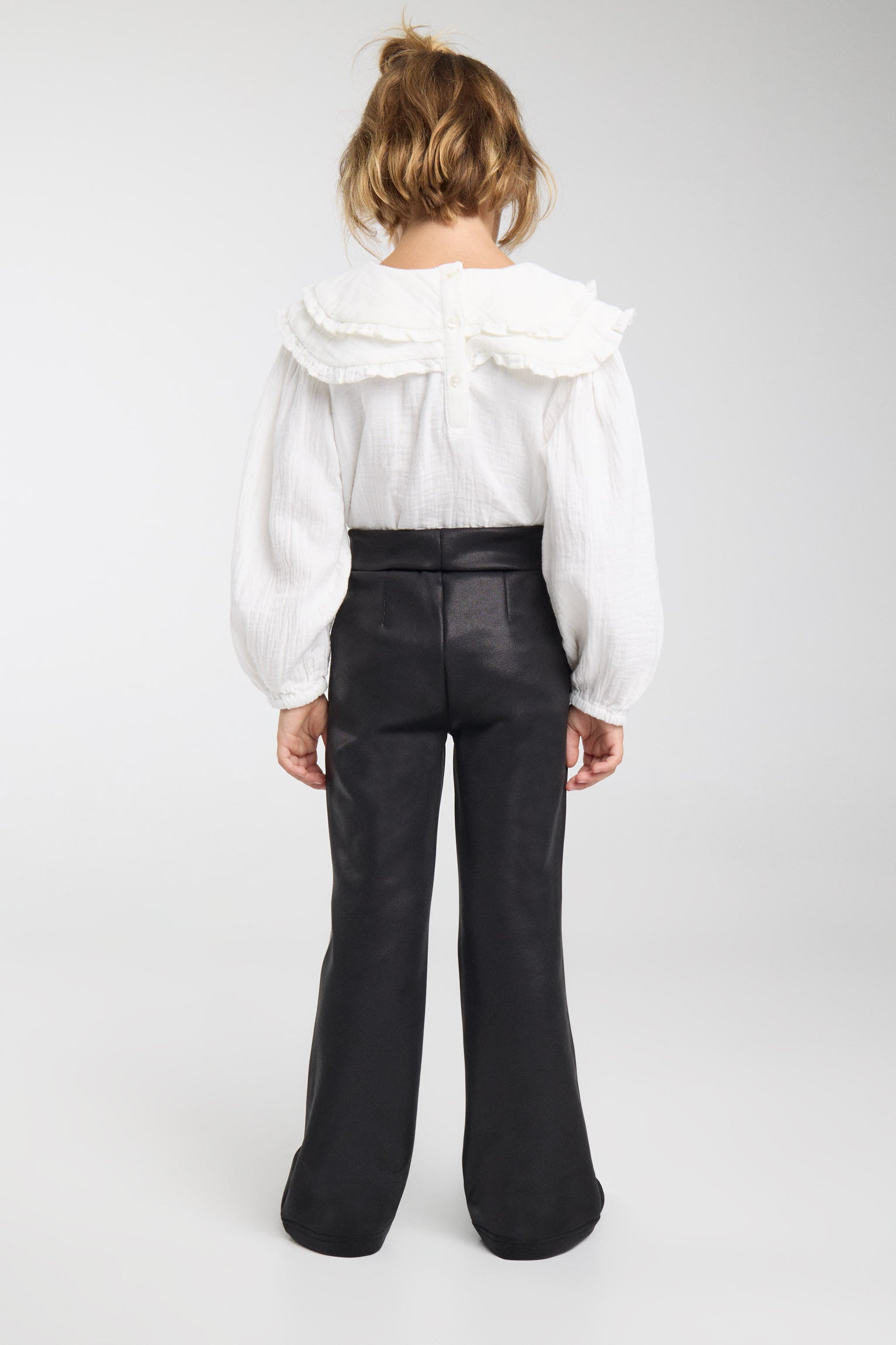 TÉRMICO Pantalón afelpado bambina efecto piel flare negro