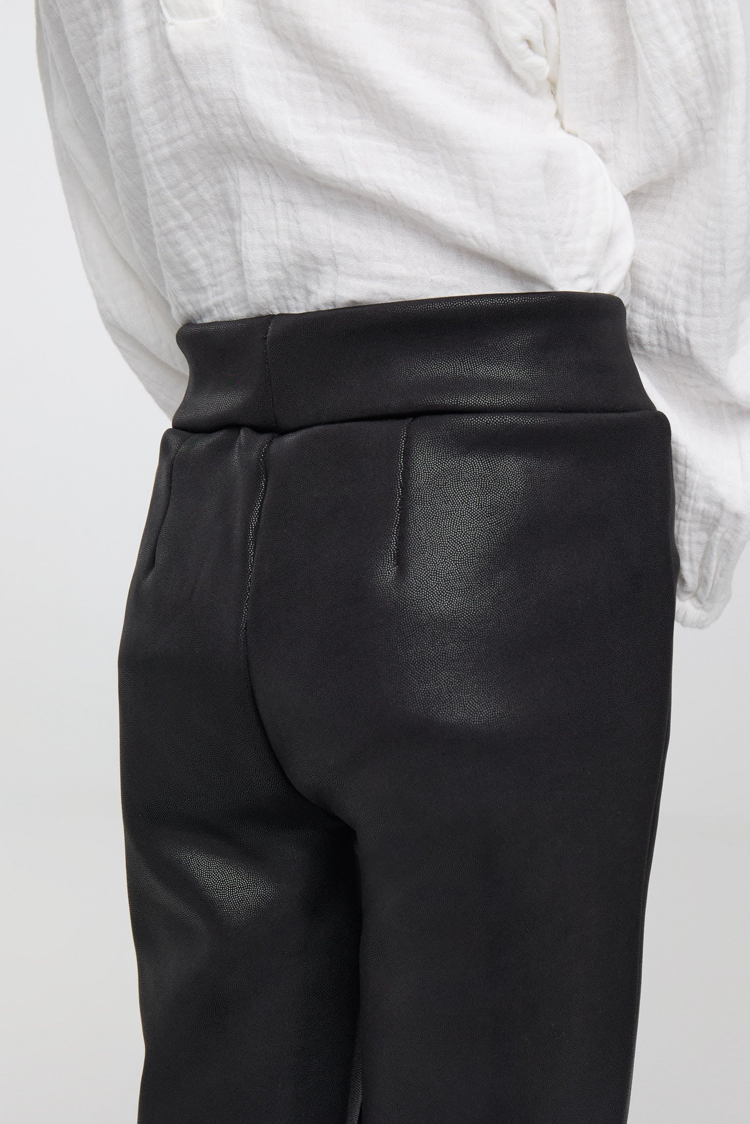 TÉRMICO Pantalón afelpado bambina efecto piel flare negro