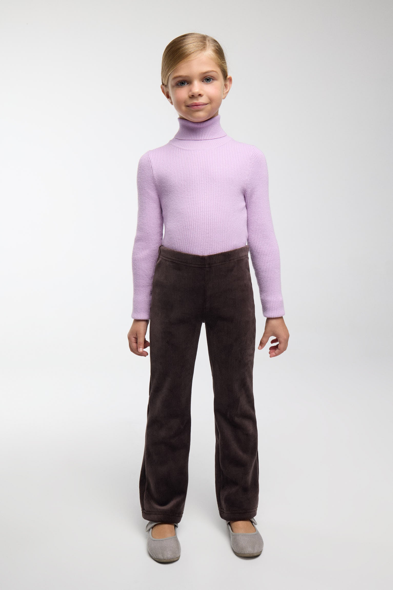 ULTRA TÉRMICO Pantalón afelpado bambina efecto pana marrón chocolate