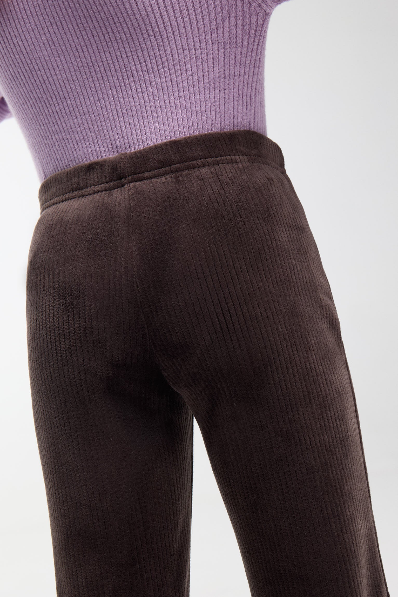 ULTRA TÉRMICO Pantalón afelpado bambina efecto pana marrón chocolate