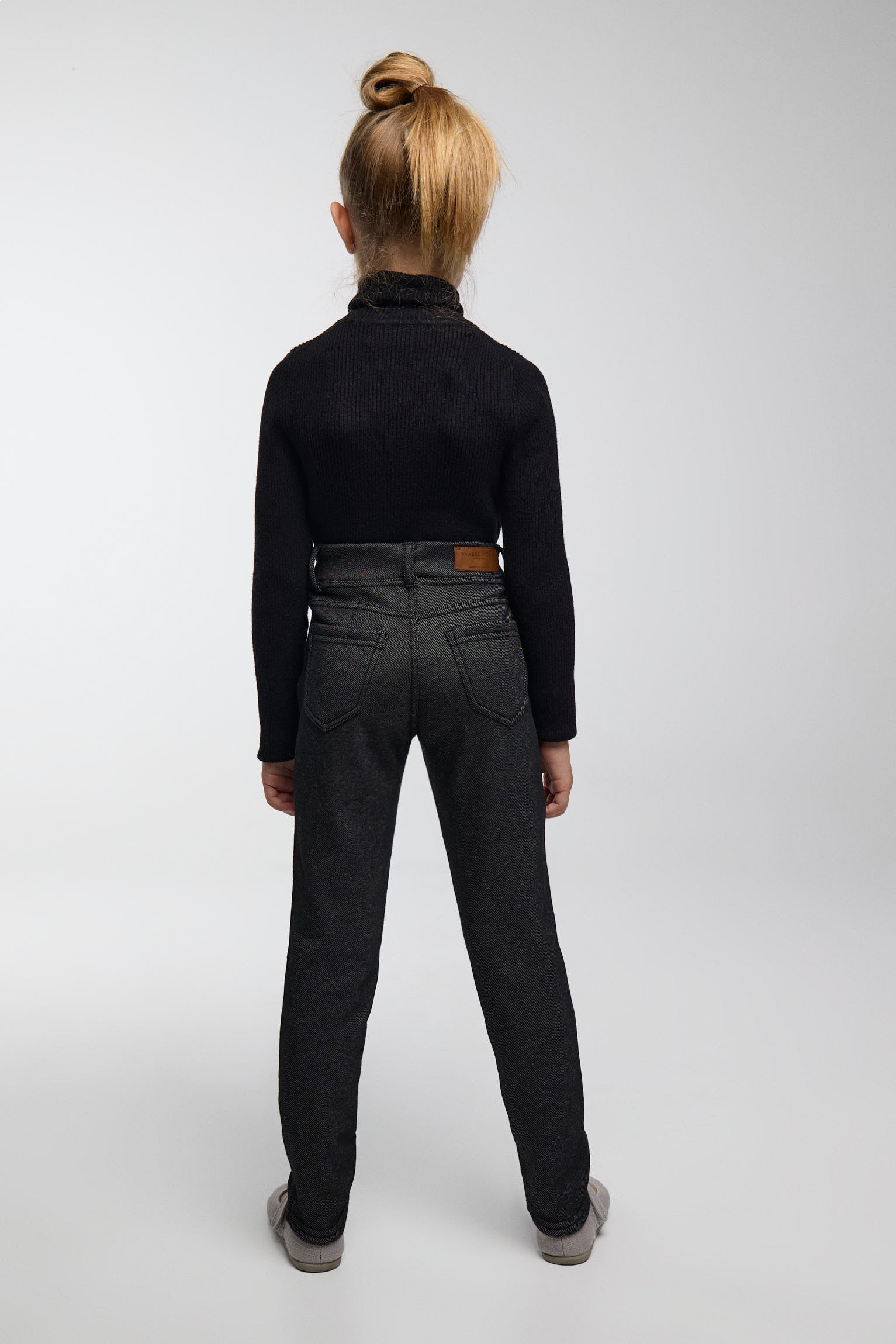 TÉRMICO Leggings afelpados bambina efecto vaquero negro
