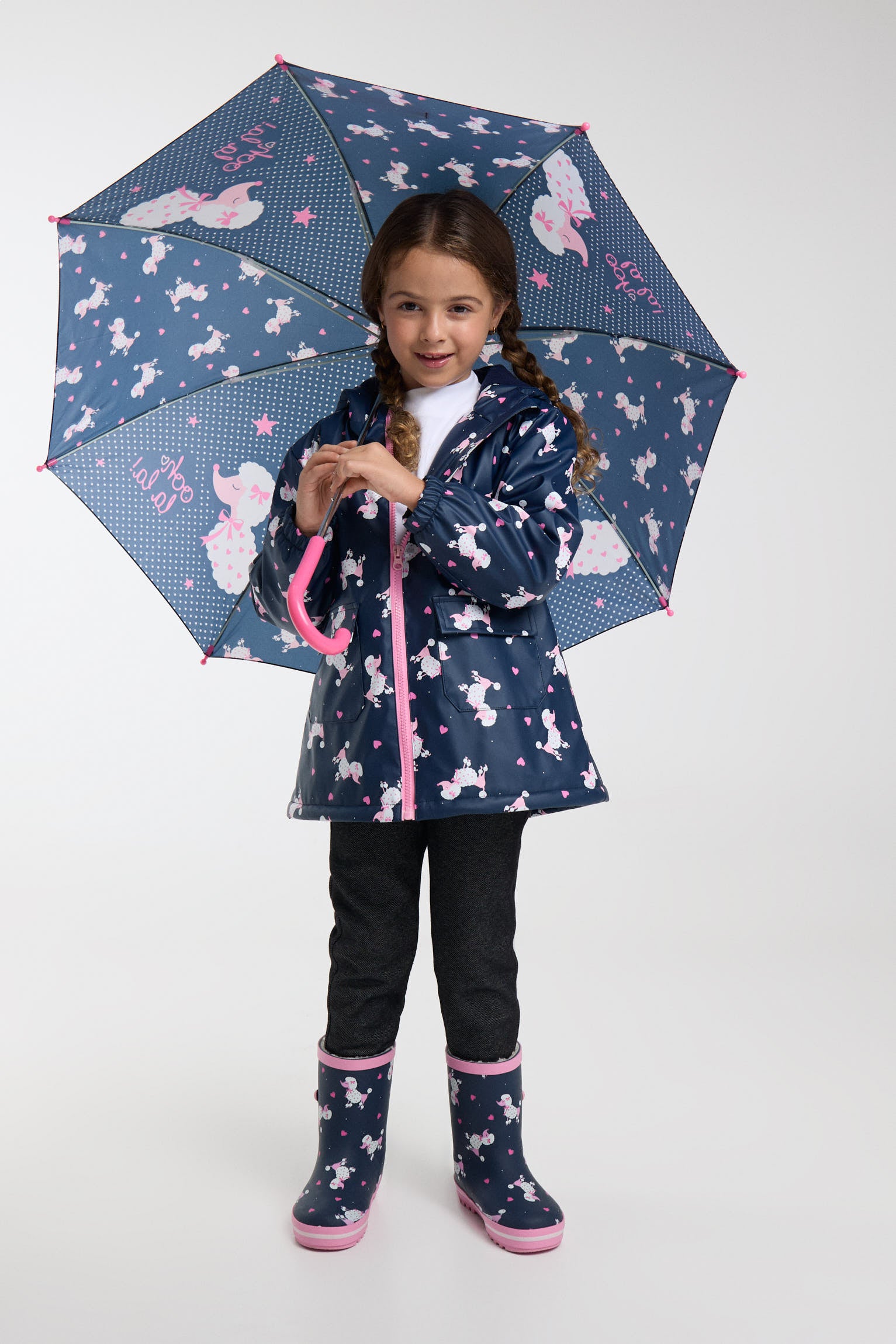 Paraguas bambina estampado caniches