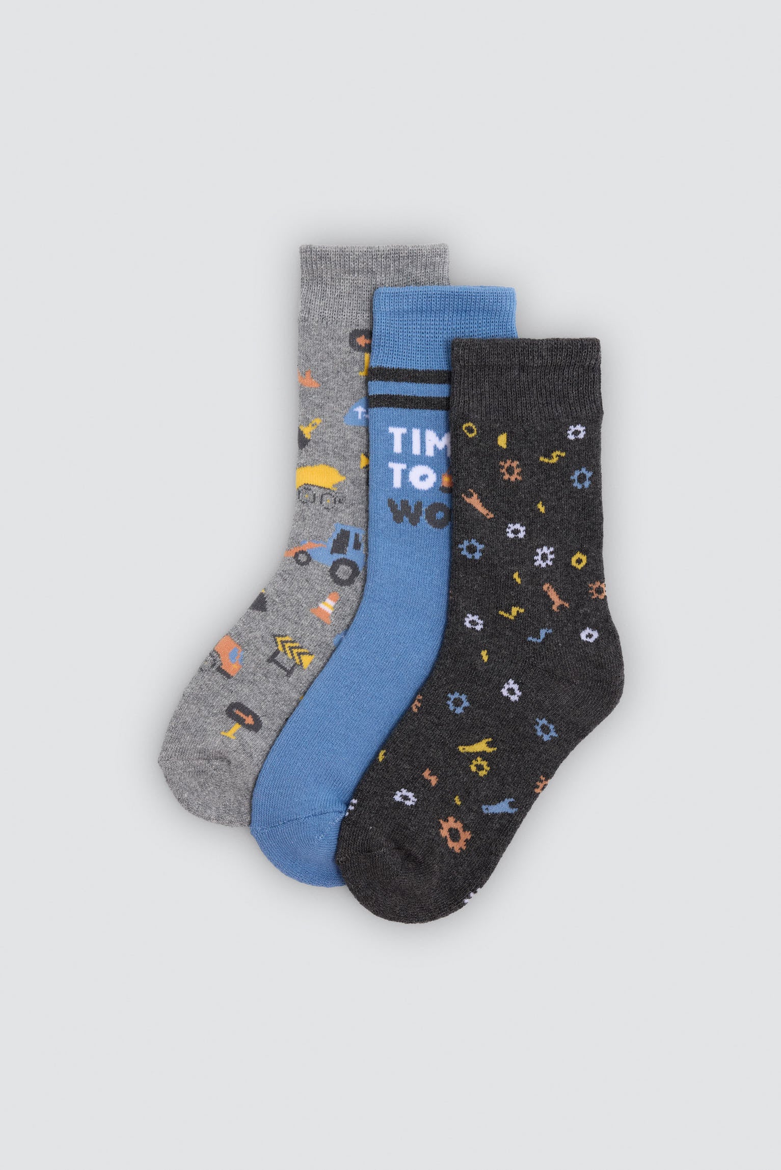Pack 3 calzini bambino termici estampado herramientas y señales