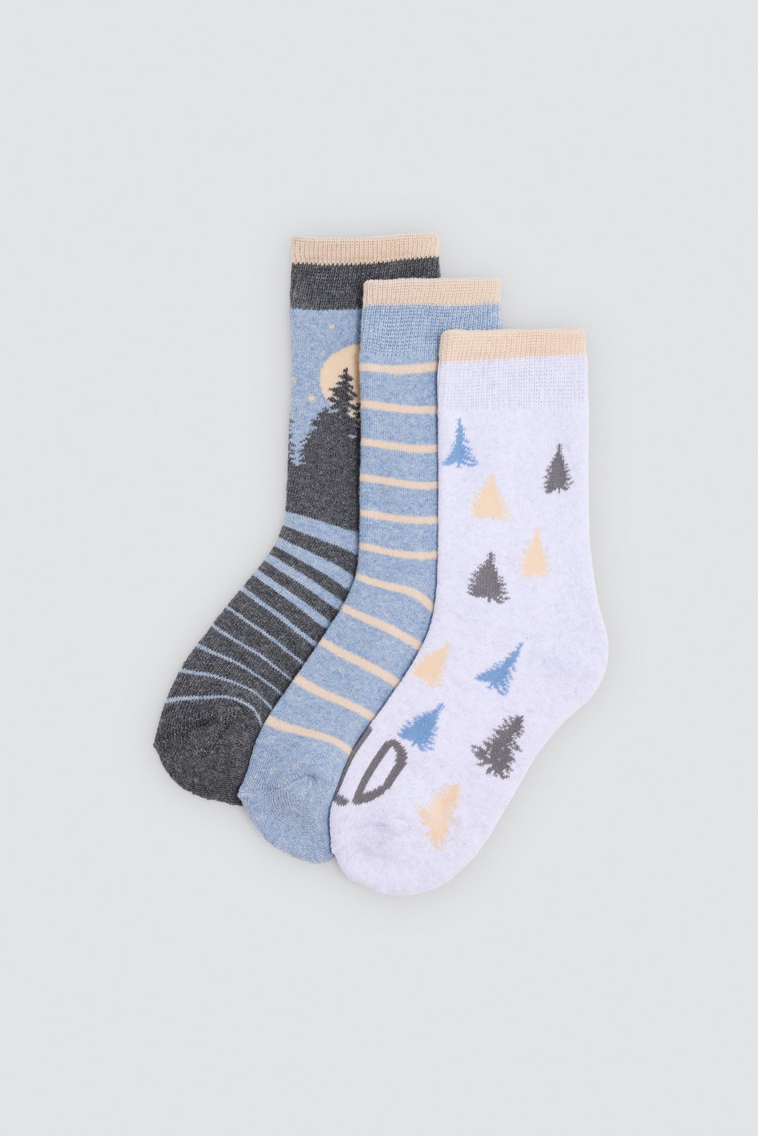 Pack 3 calzini bambino termici estampado bosque