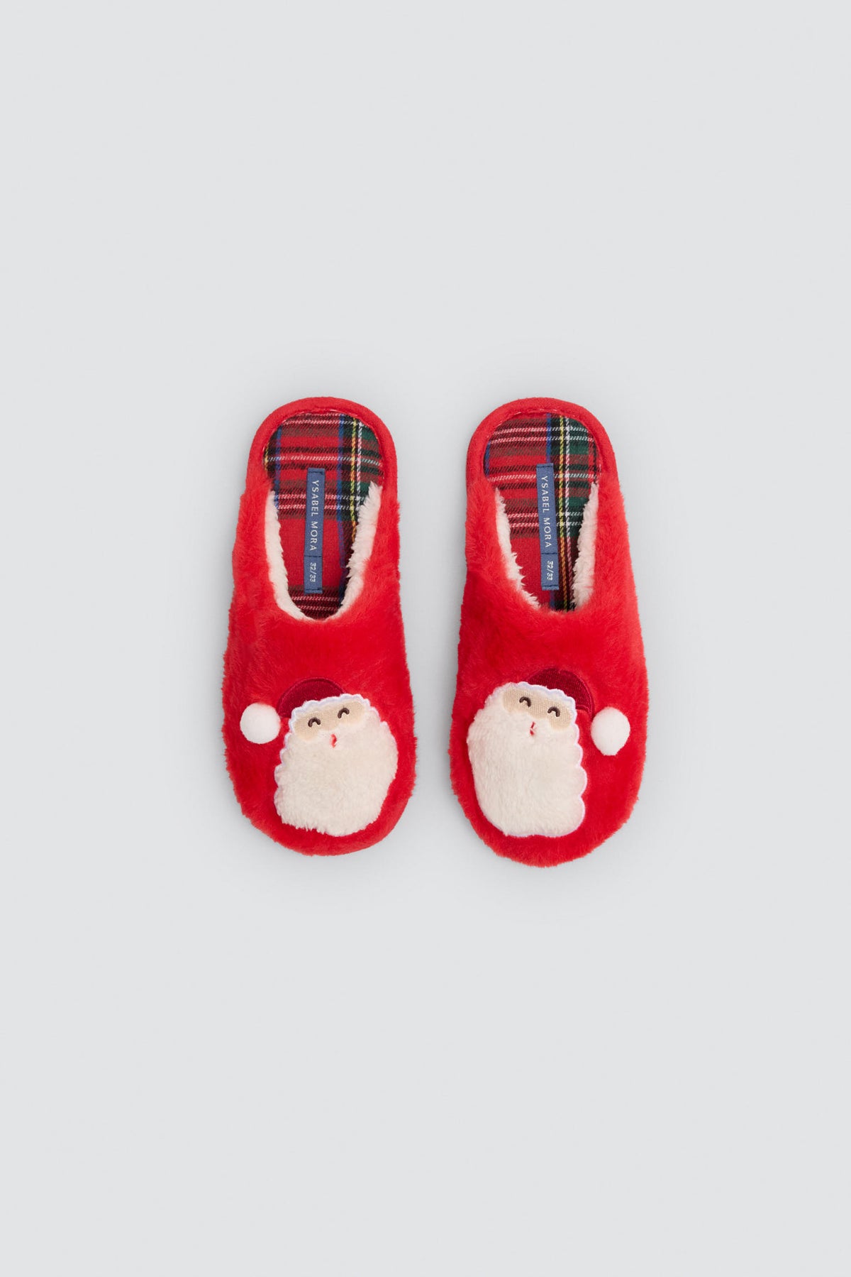 Pantofole natalizie per bambini con Babbo Natale