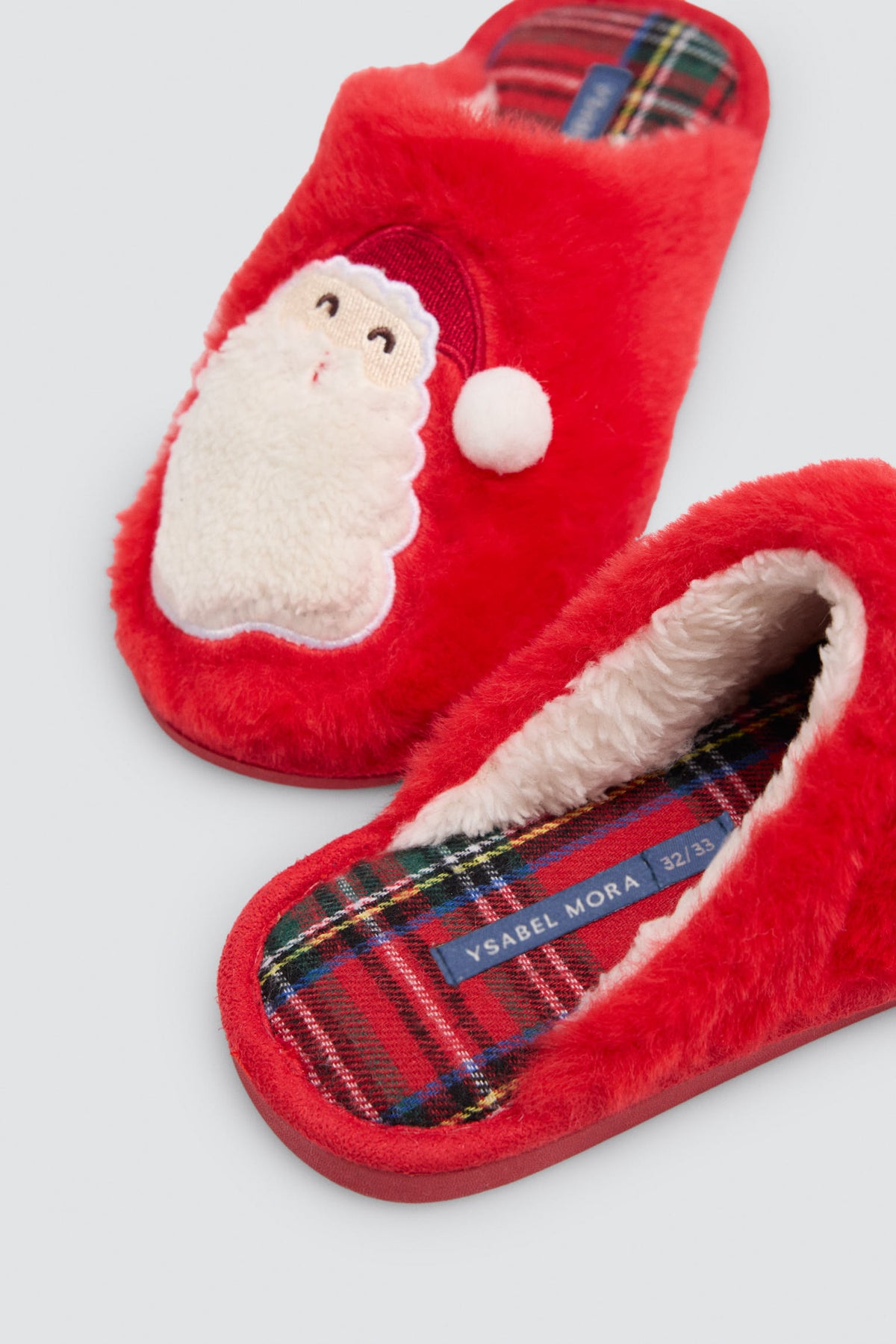 Pantofole natalizie per bambini con Babbo Natale