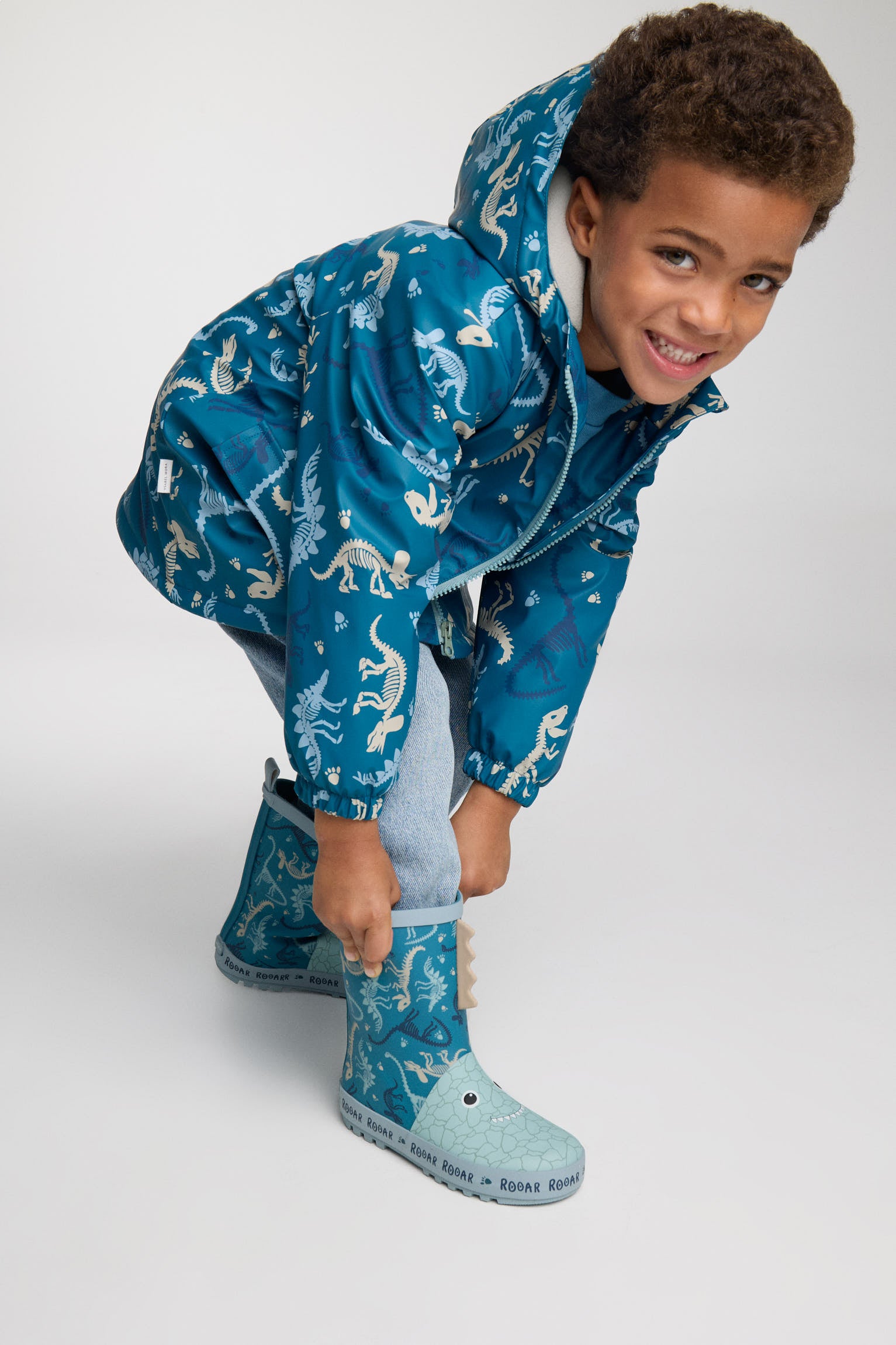 Botas de agua bambino detalles 3D estampado monstruos
