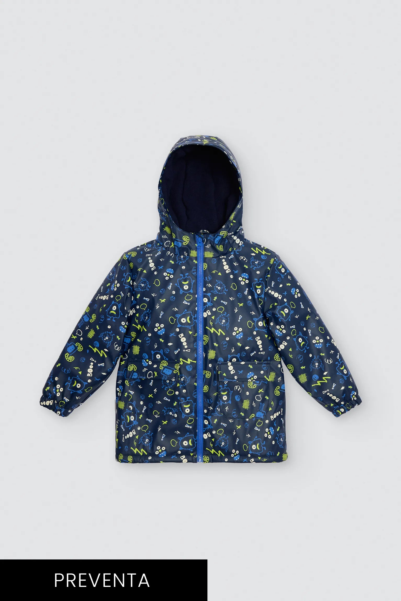 PREVENTA Chubasquero bambino forro polar estampado monstruos