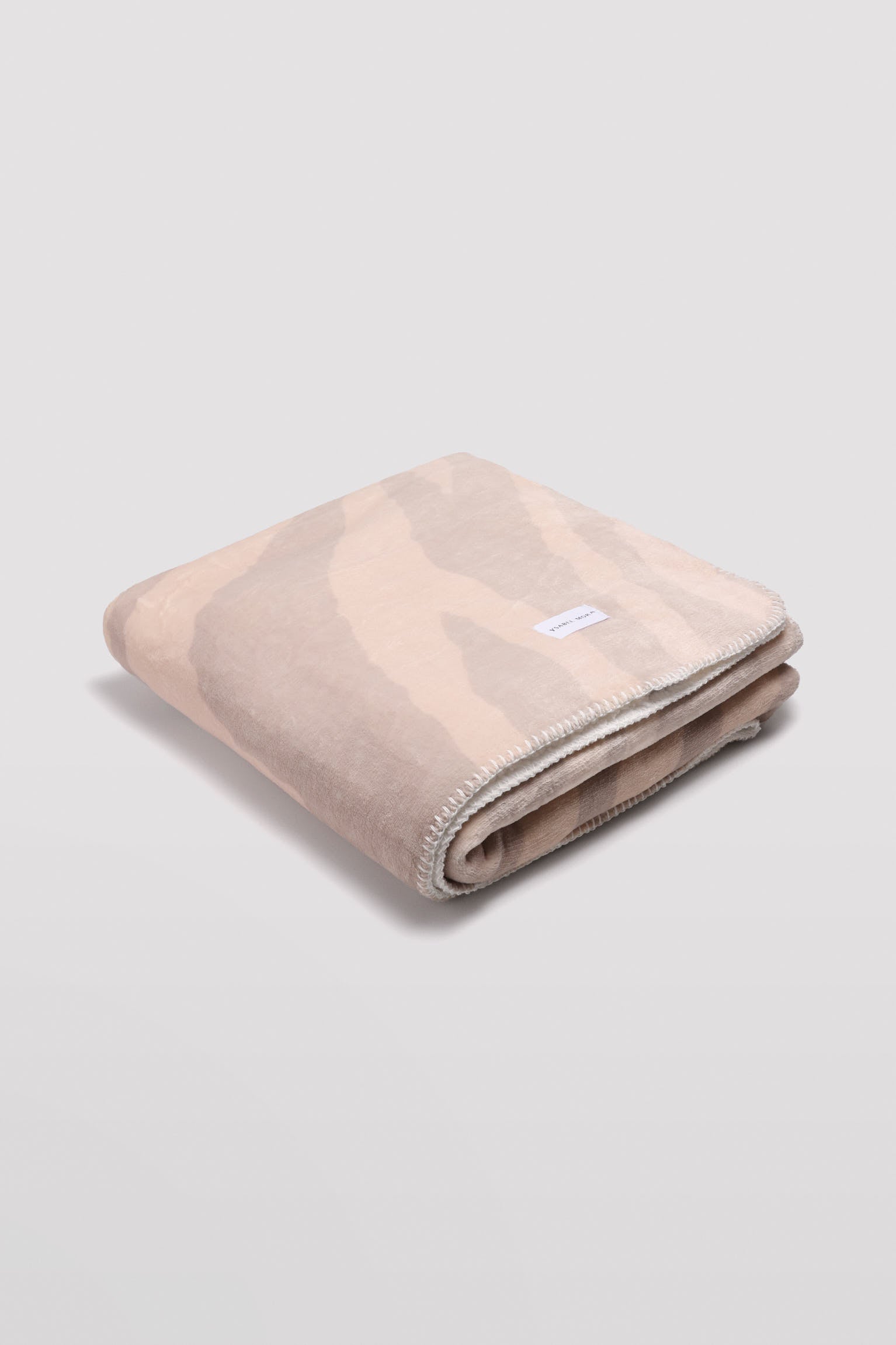 Coperta con stampa minimalista beige