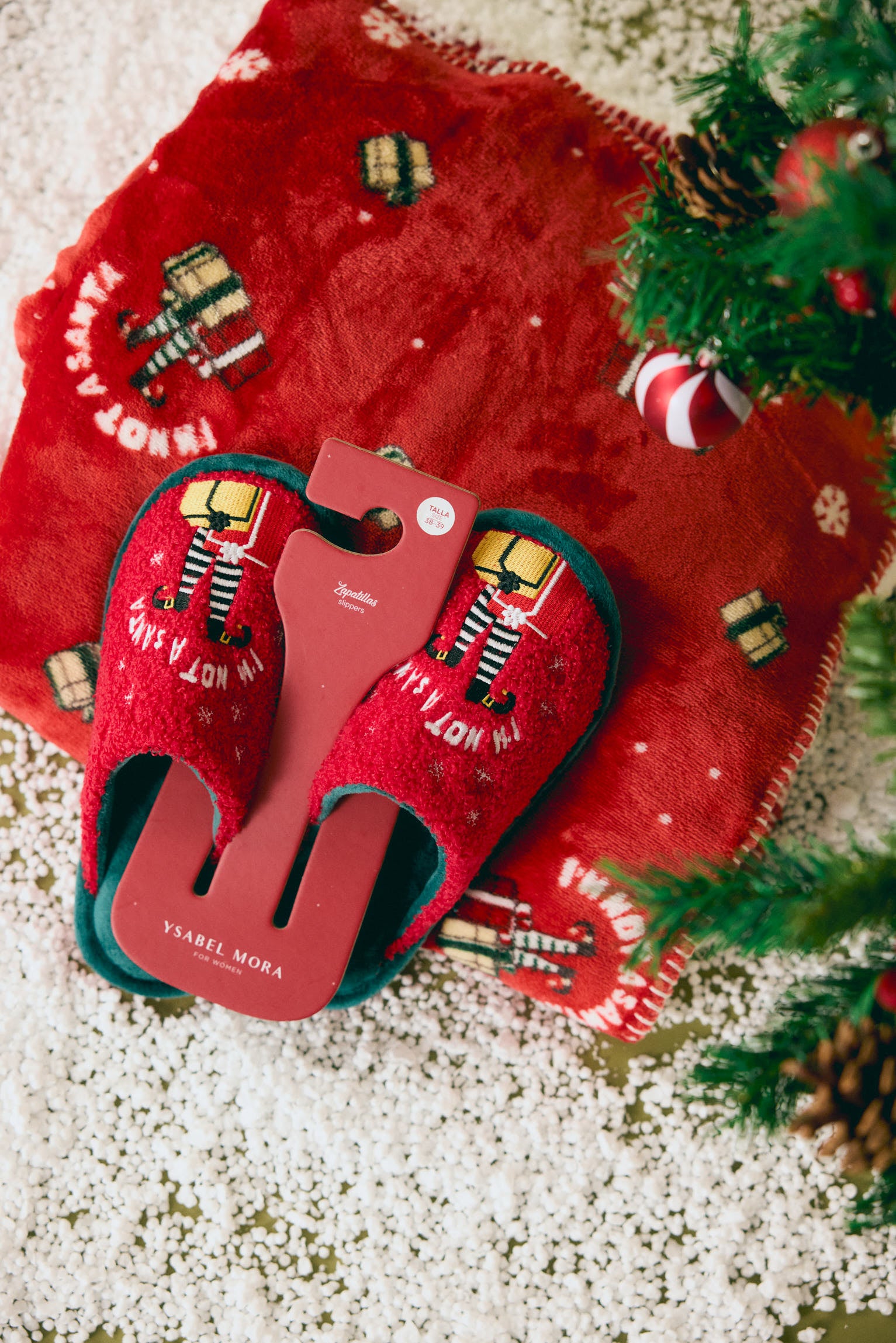 Pantofole Natalizie Unisex Morbide Con Memory Foam - Antiscivolo, Calde E Soffici, Per Interni/Esterni, Taglie 35-45, Rosso E Verde