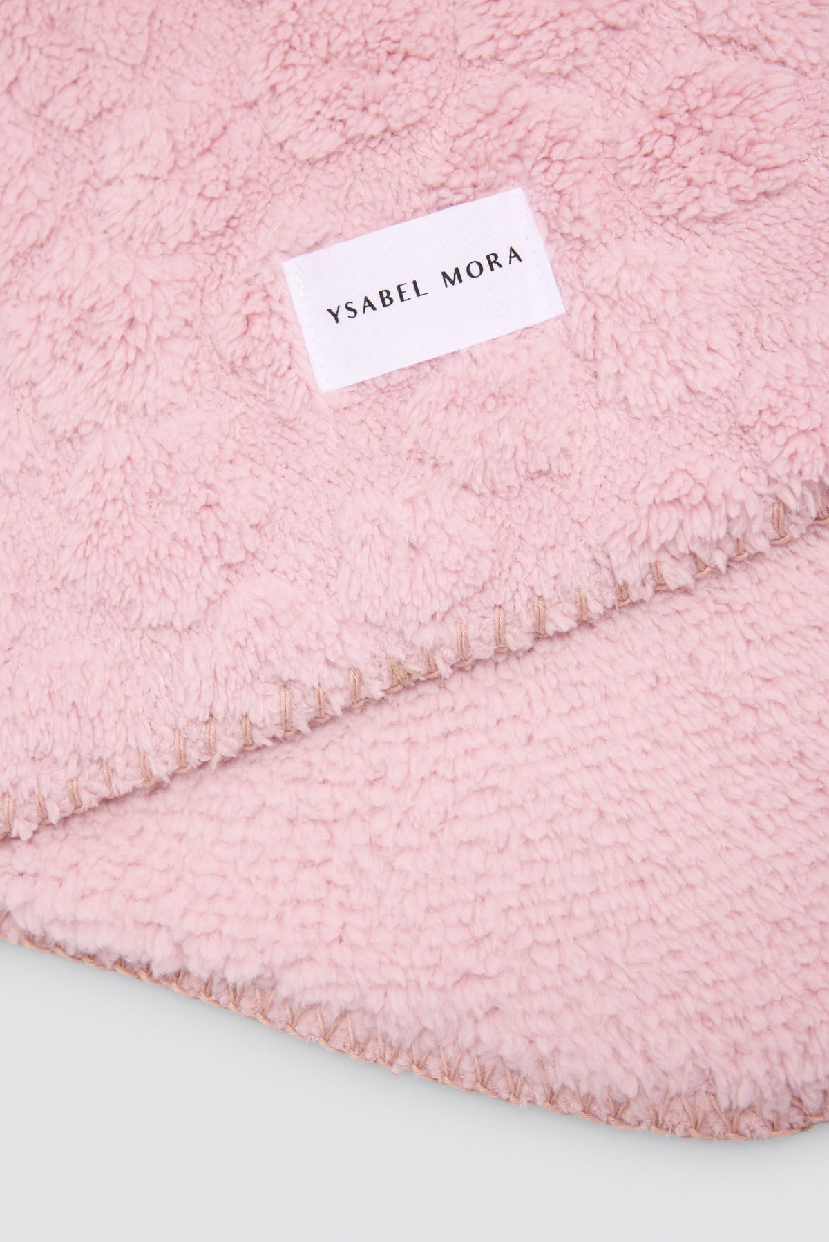 Manta borreguito texturizado estampado flores rosa