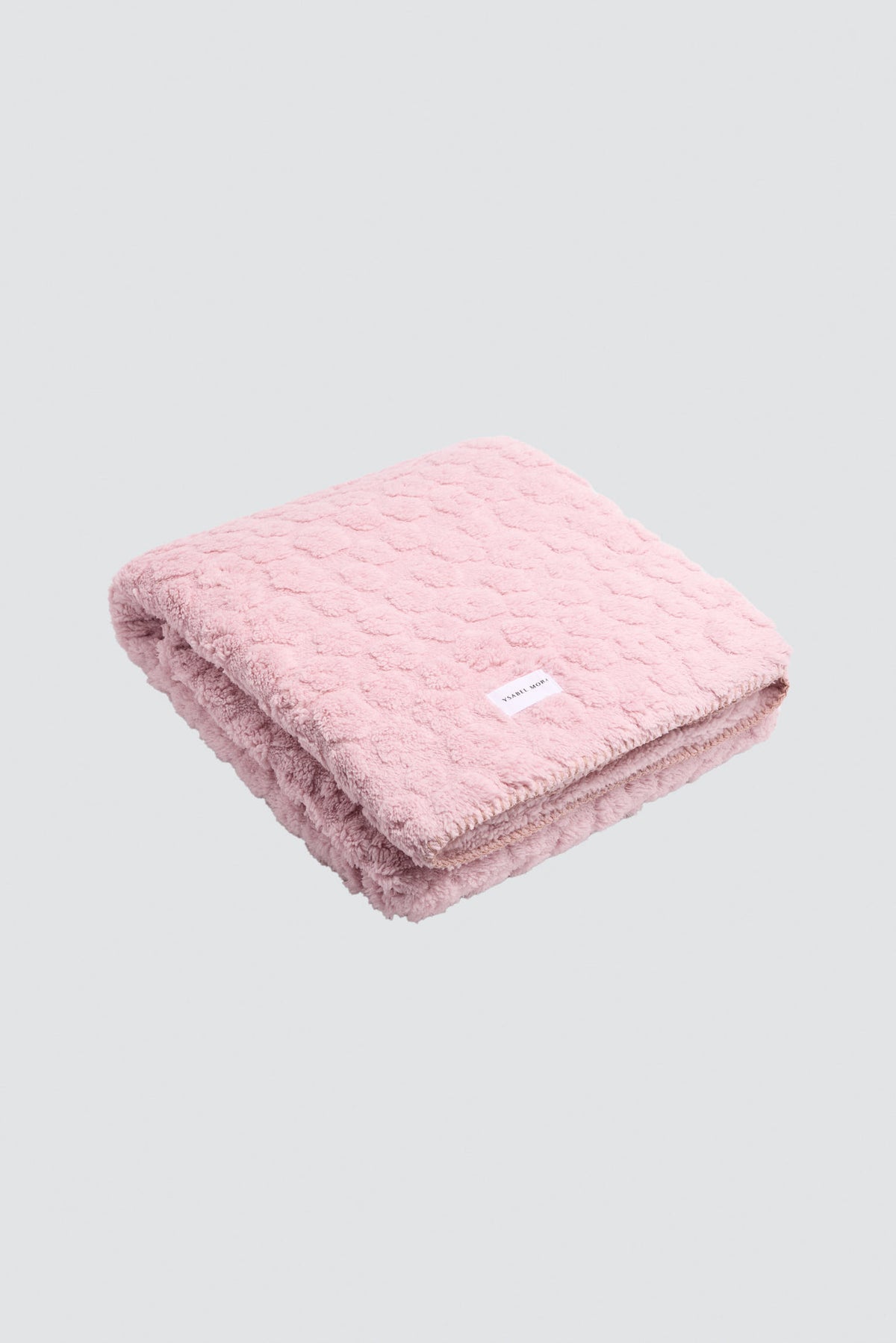 Manta borreguito texturizado estampado flores rosa