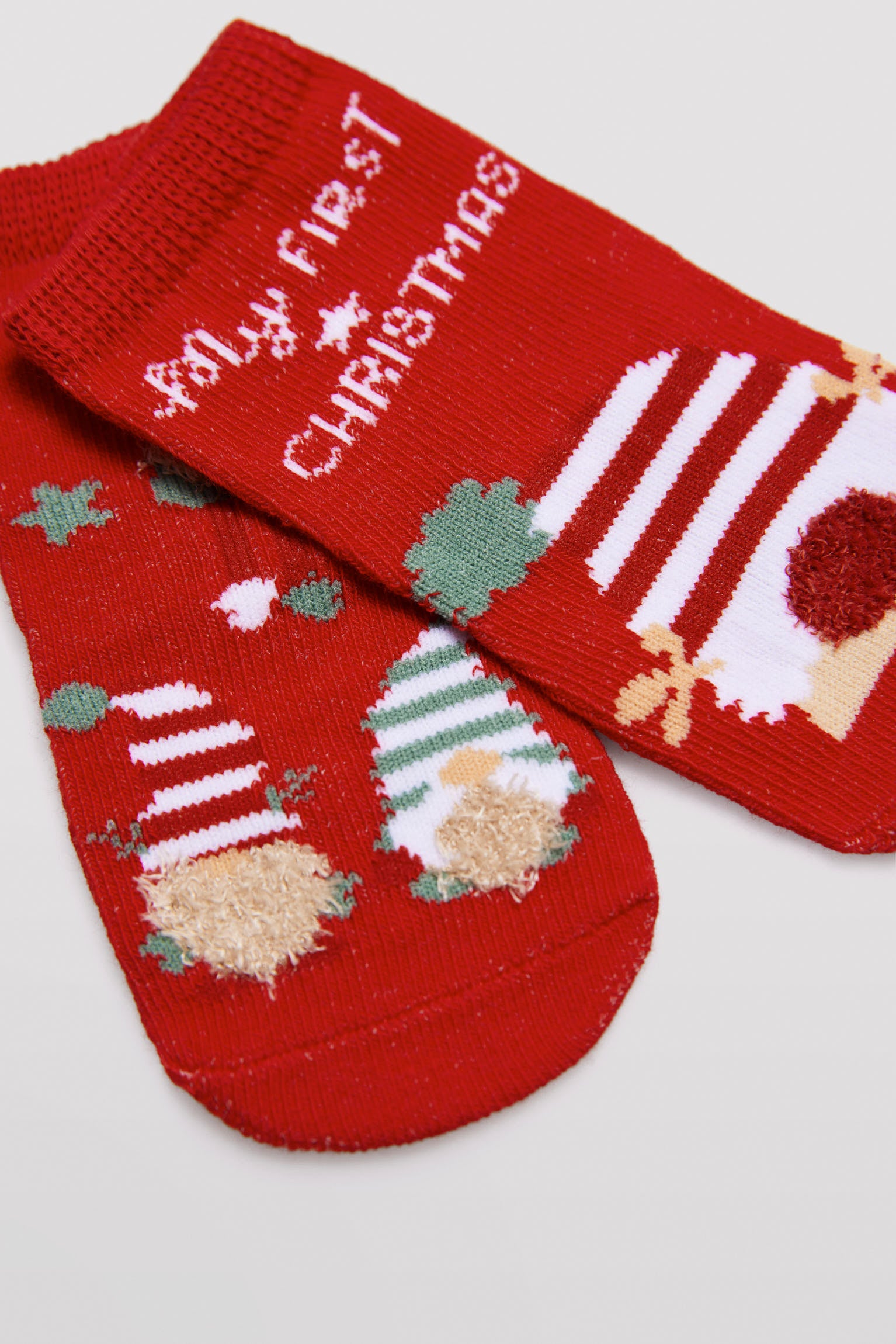 52851KIT-2-calcetines-navidad-bebe-ysabel-mora - Rojo