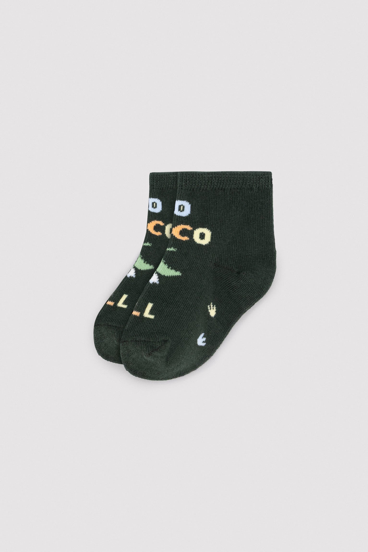 Confezione da 3 calzini corti per neonati con stampa coccodrillo