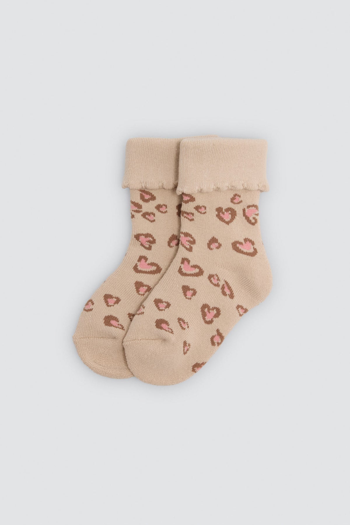 Pack 4 calzini neonato termici puño doblado estampado frutas y corazones