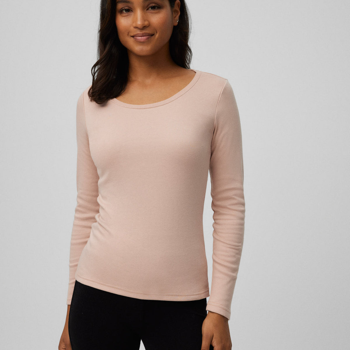 Joyshaper Maglietta a maniche lunghe da donna, con scollo rotondo, a Joyshaper Maglietta a maniche lunghe da donna, con scollo rotondo, a