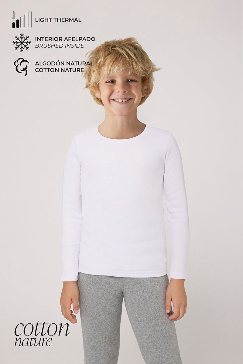 T-shirt calda a maniche lunghe per bambini