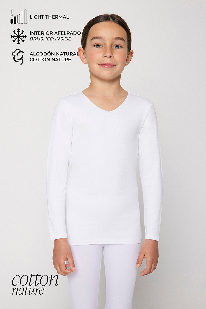 T-shirt calda a maniche lunghe per bambini