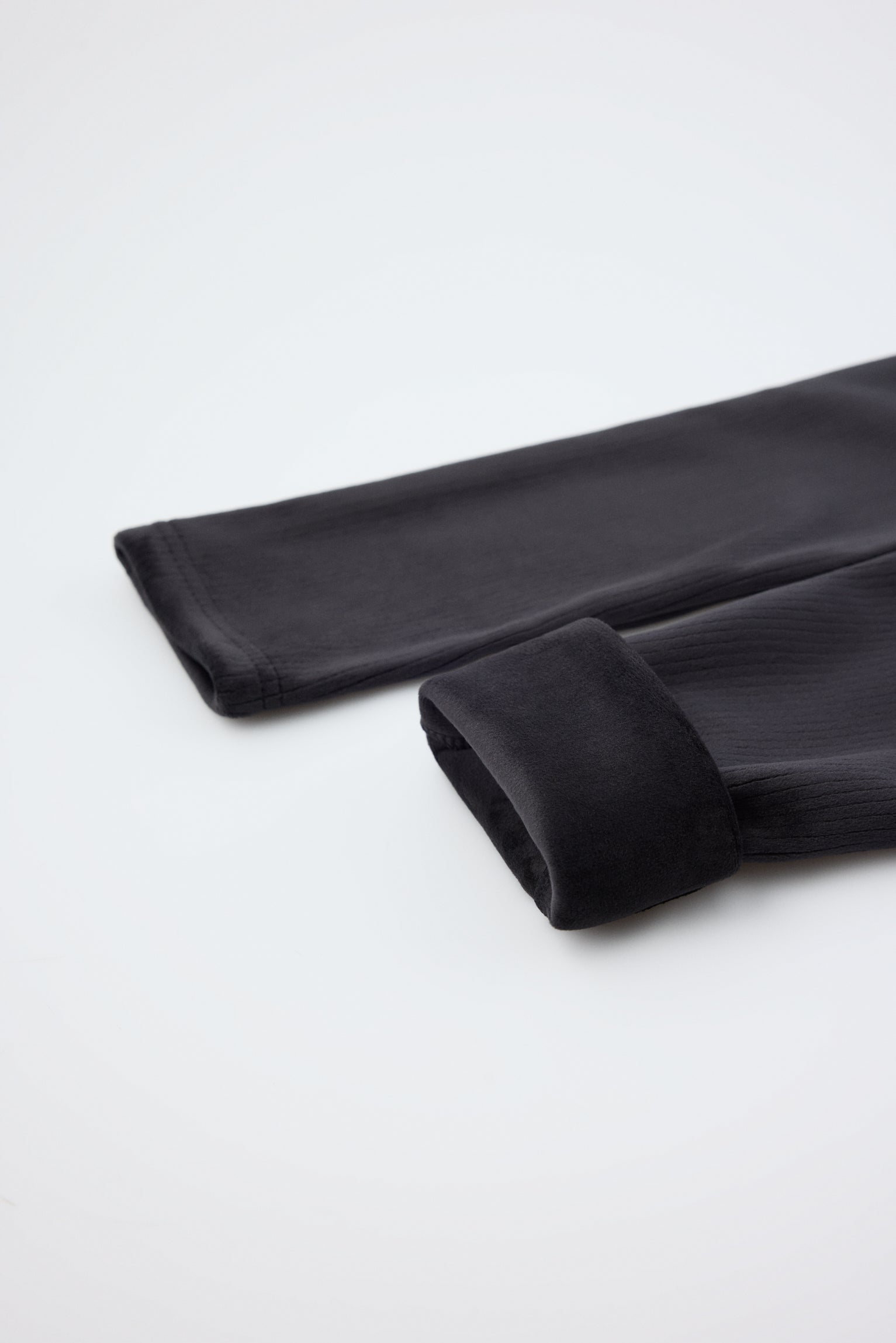 ultra termico Leggings afelpados efecto pana nero
