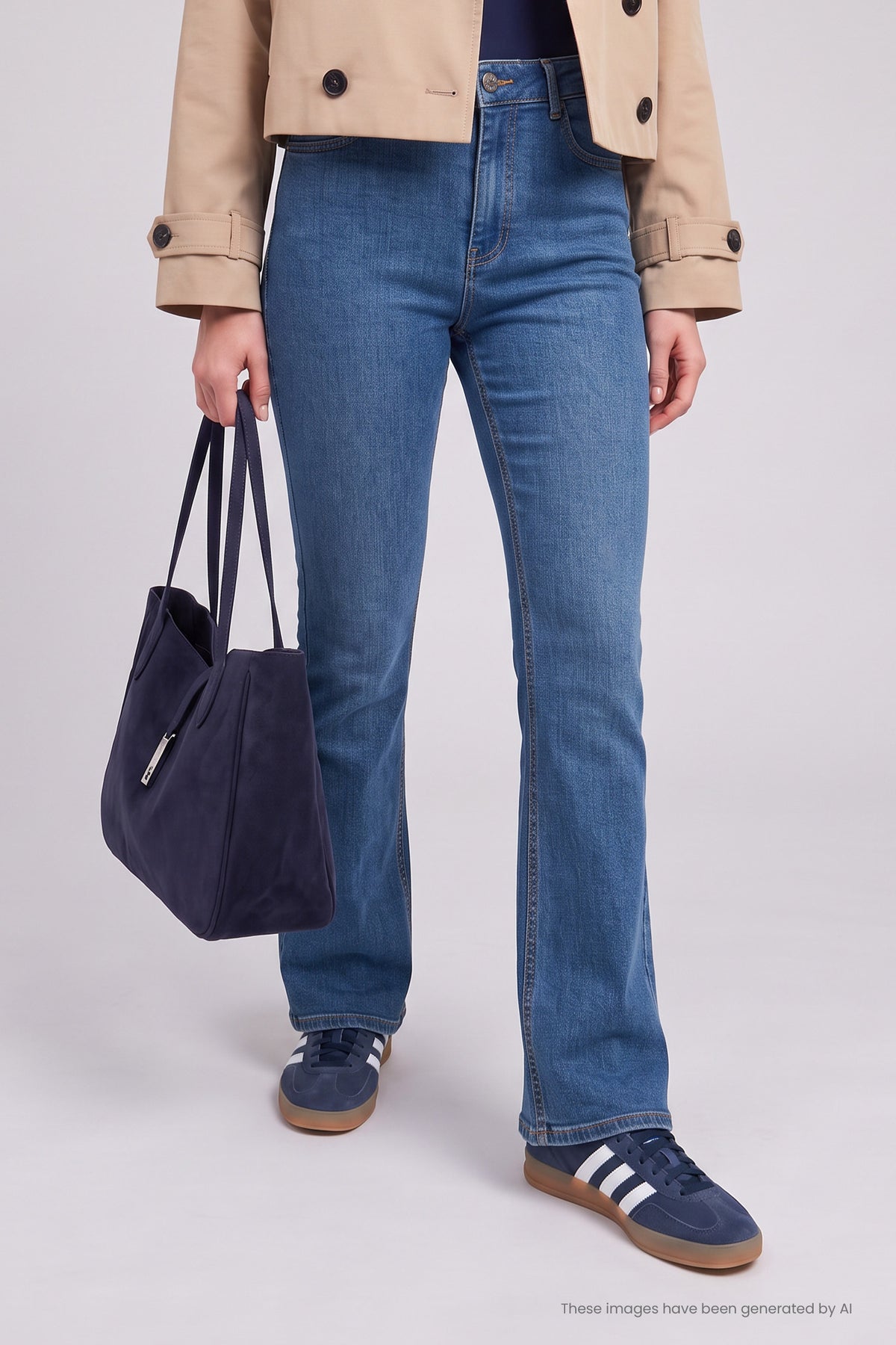 Pantaloni vaquero acampanado efecto push-up