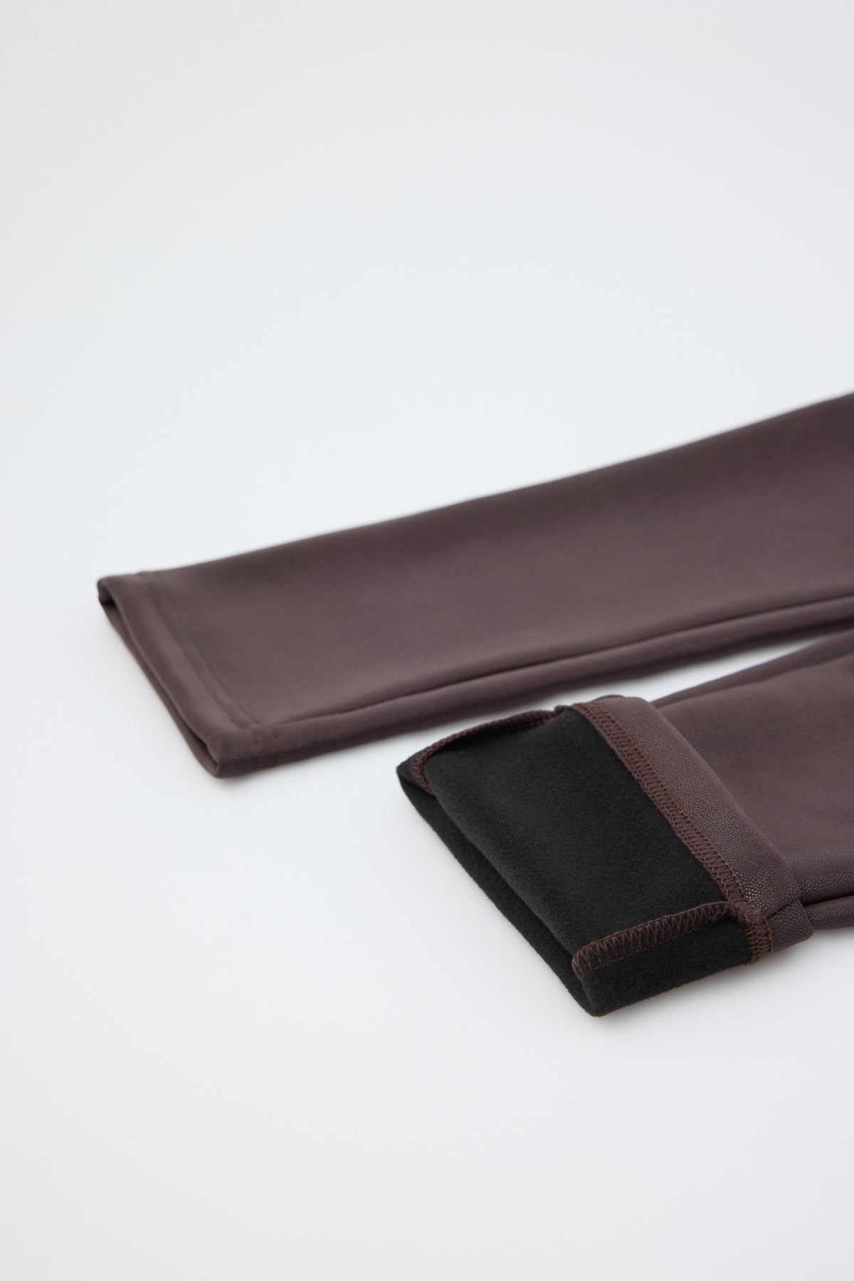 TERMICO Leggings efecto piel marrone chocolate