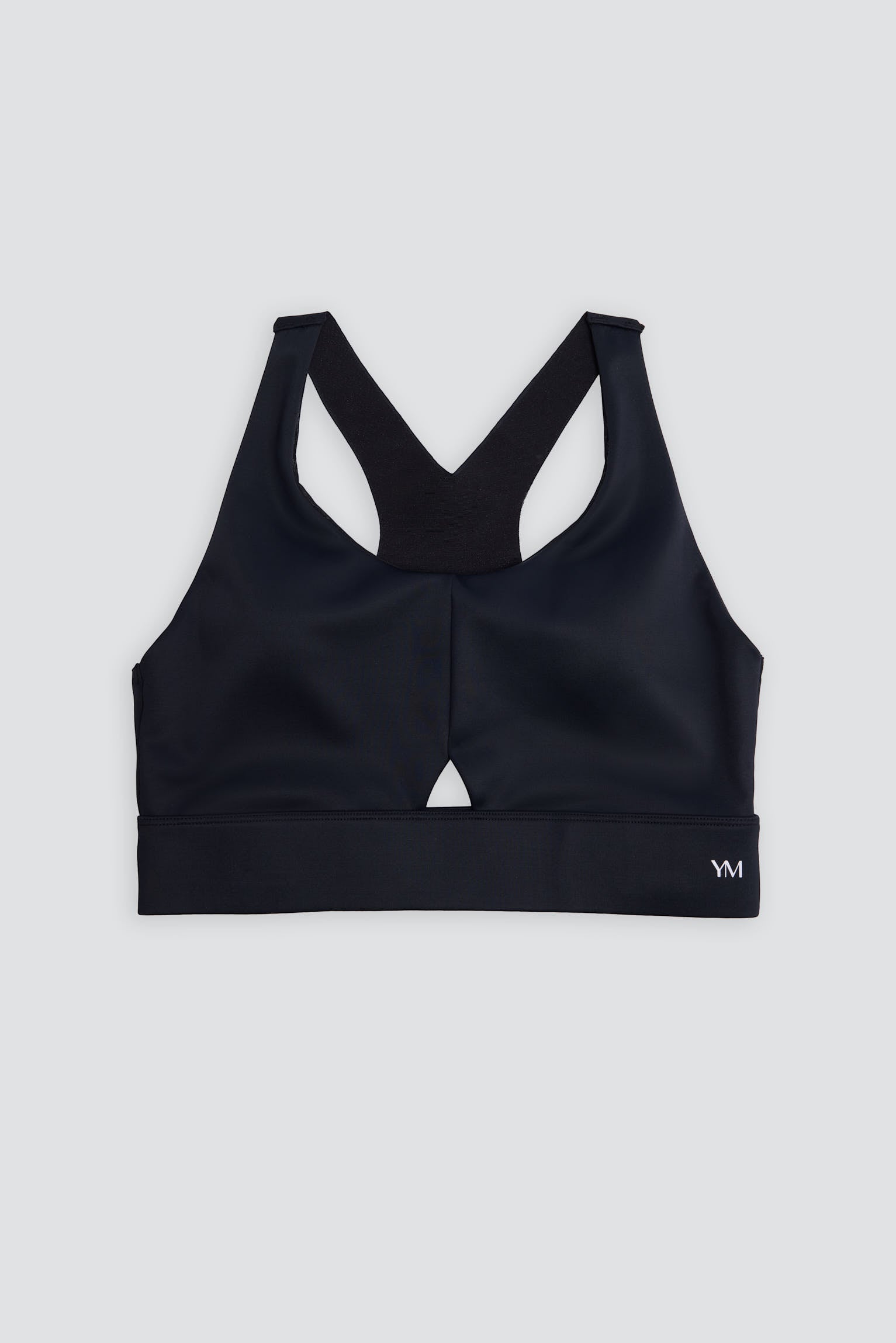 Sujetador deportivo compressive detalle abertura sujeción media negro - Ysabel Mora