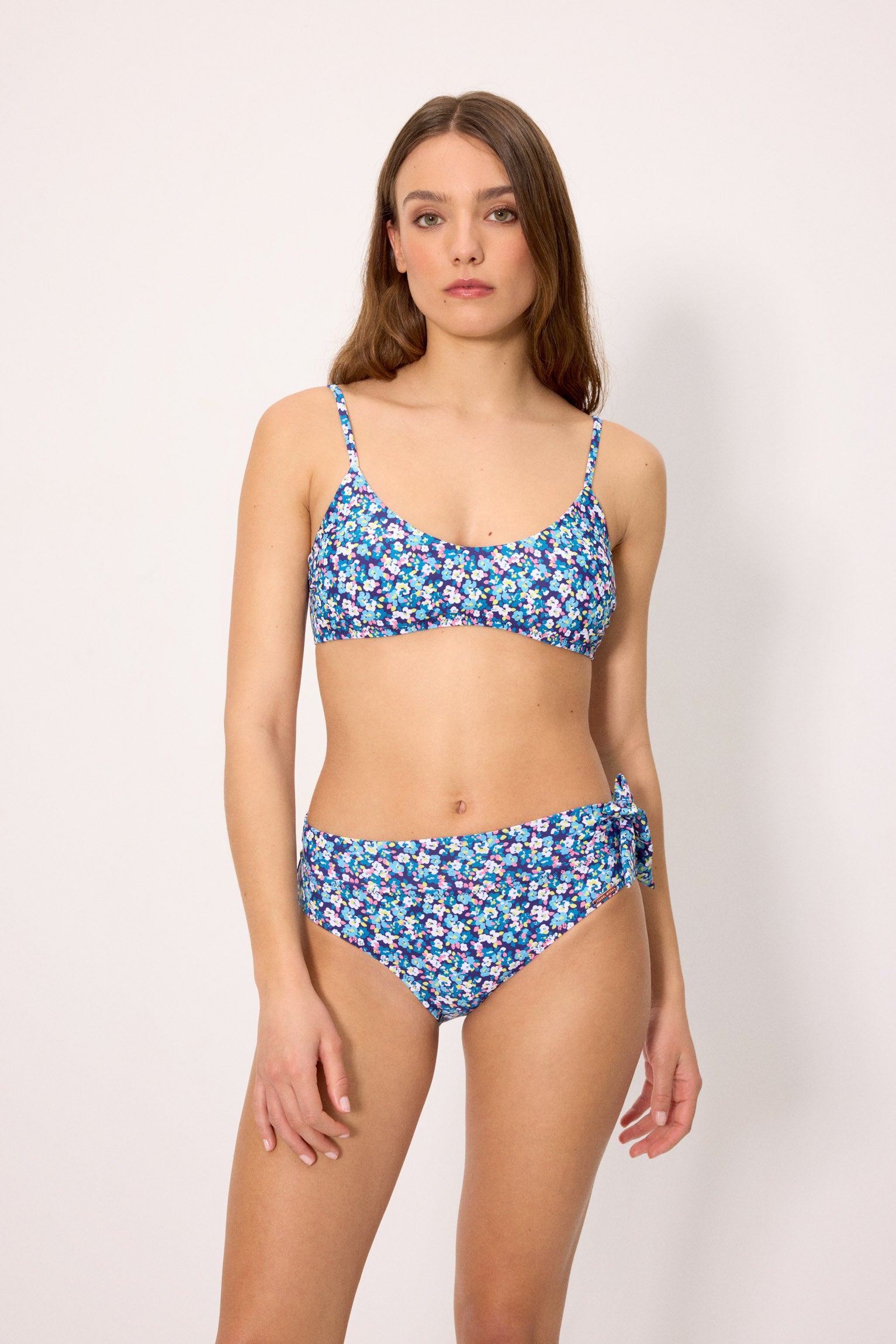 Slip bikini multiposizione blu Liberty
