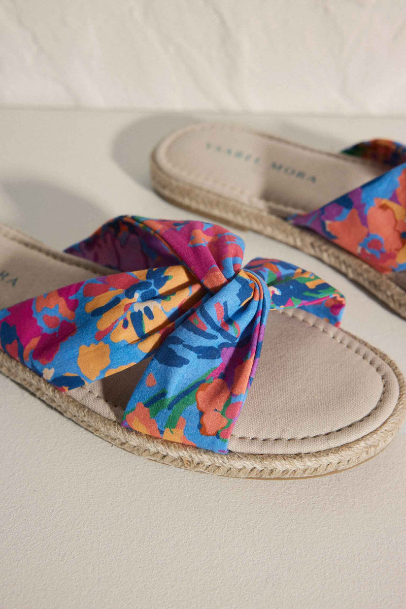 Sandali floreale multicolore