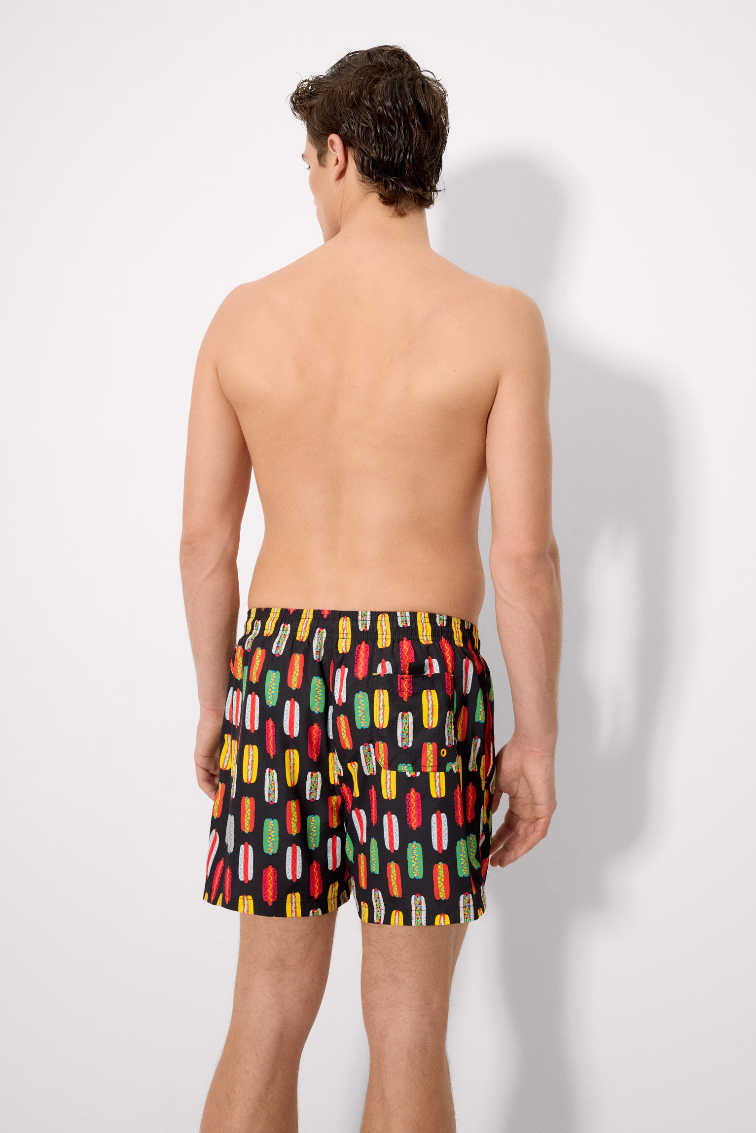 Costume da bagno Sockarrats di medie dimensioni con stampa hot dog multicolore