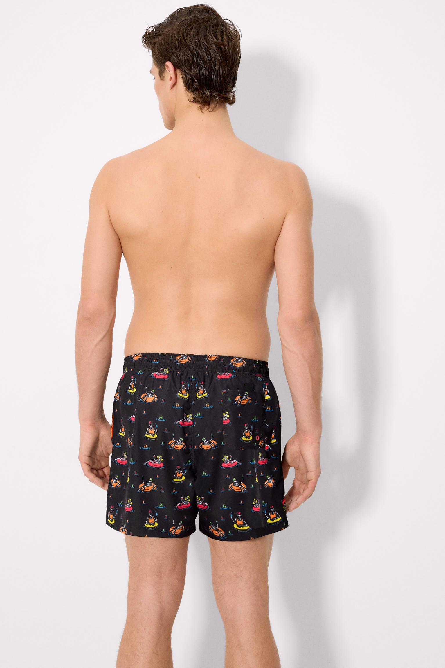 Costume da bagno intero con stampa teschio multicolore Sockarrats