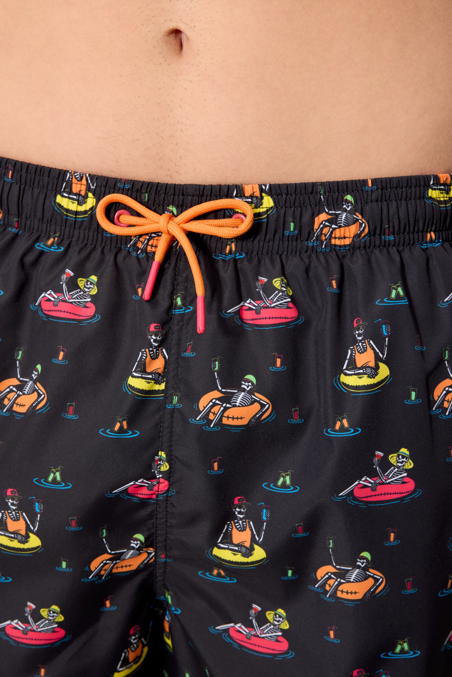 Costume da bagno intero con stampa teschio multicolore Sockarrats