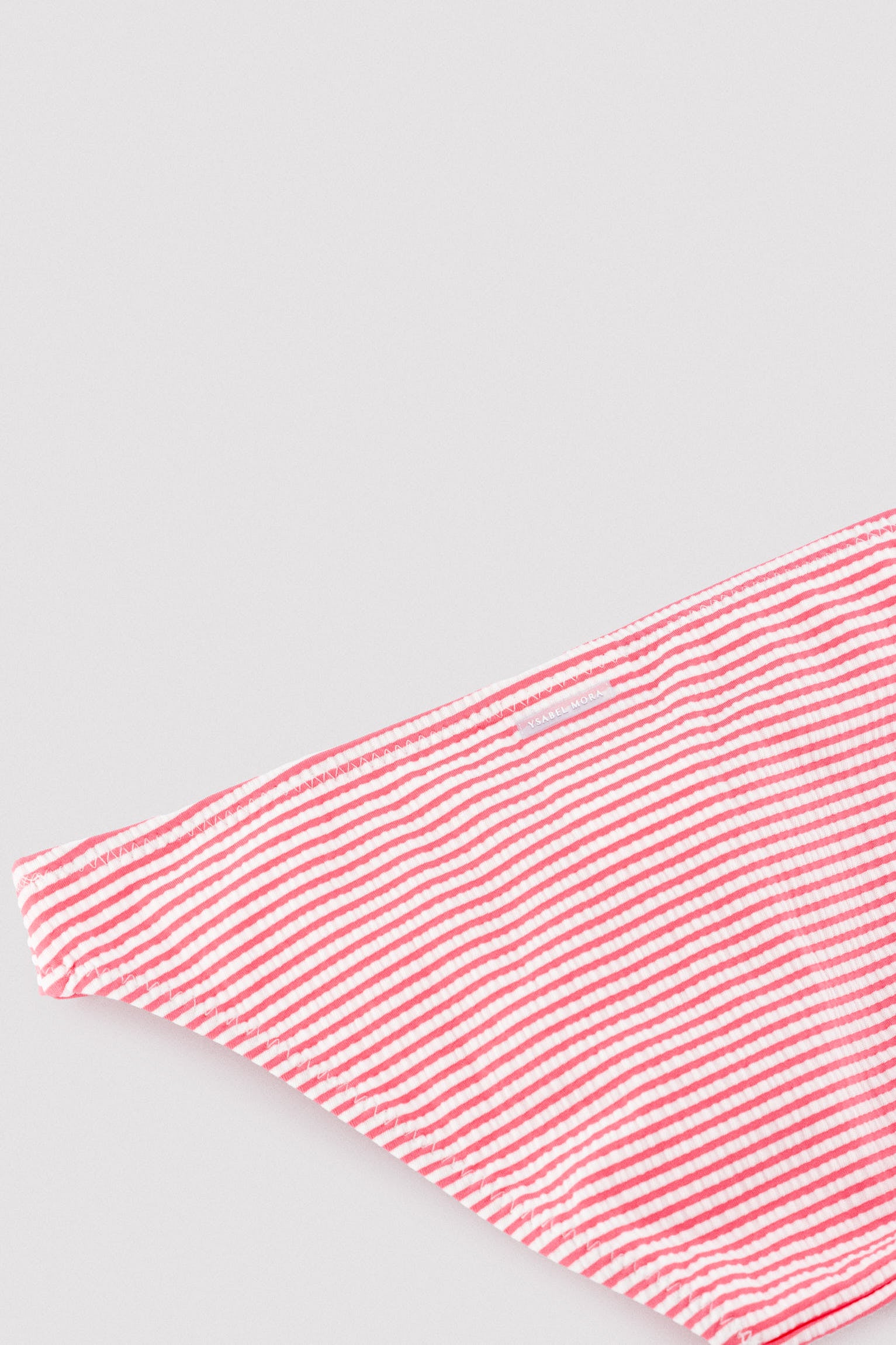 Bikini niña bambula detalle triple volante estampado rayas - Ysabel Mora