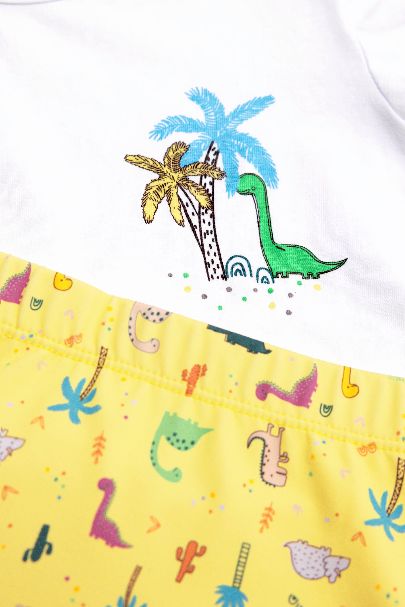 Set di t-shirt e boxer con stampa di dinosauro