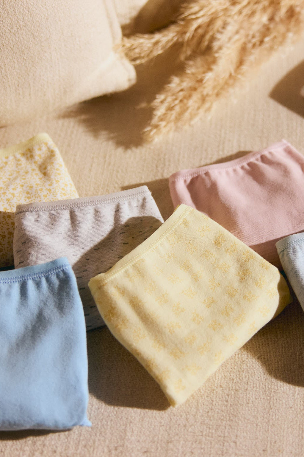 Confezione da 6 slip midi tinta unita e stampati