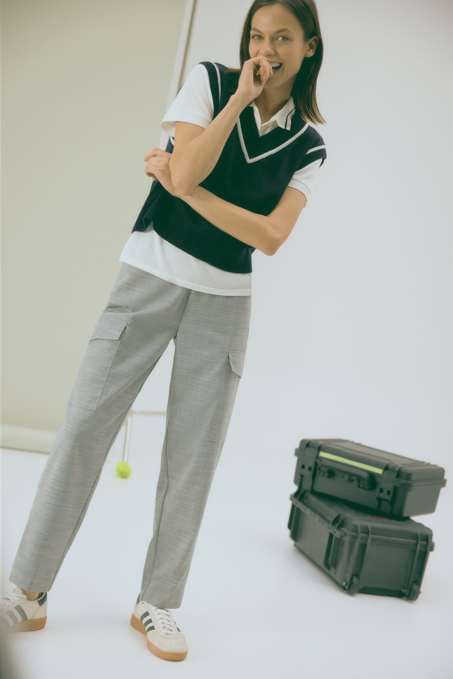 Pantaloni cargo grigi casual