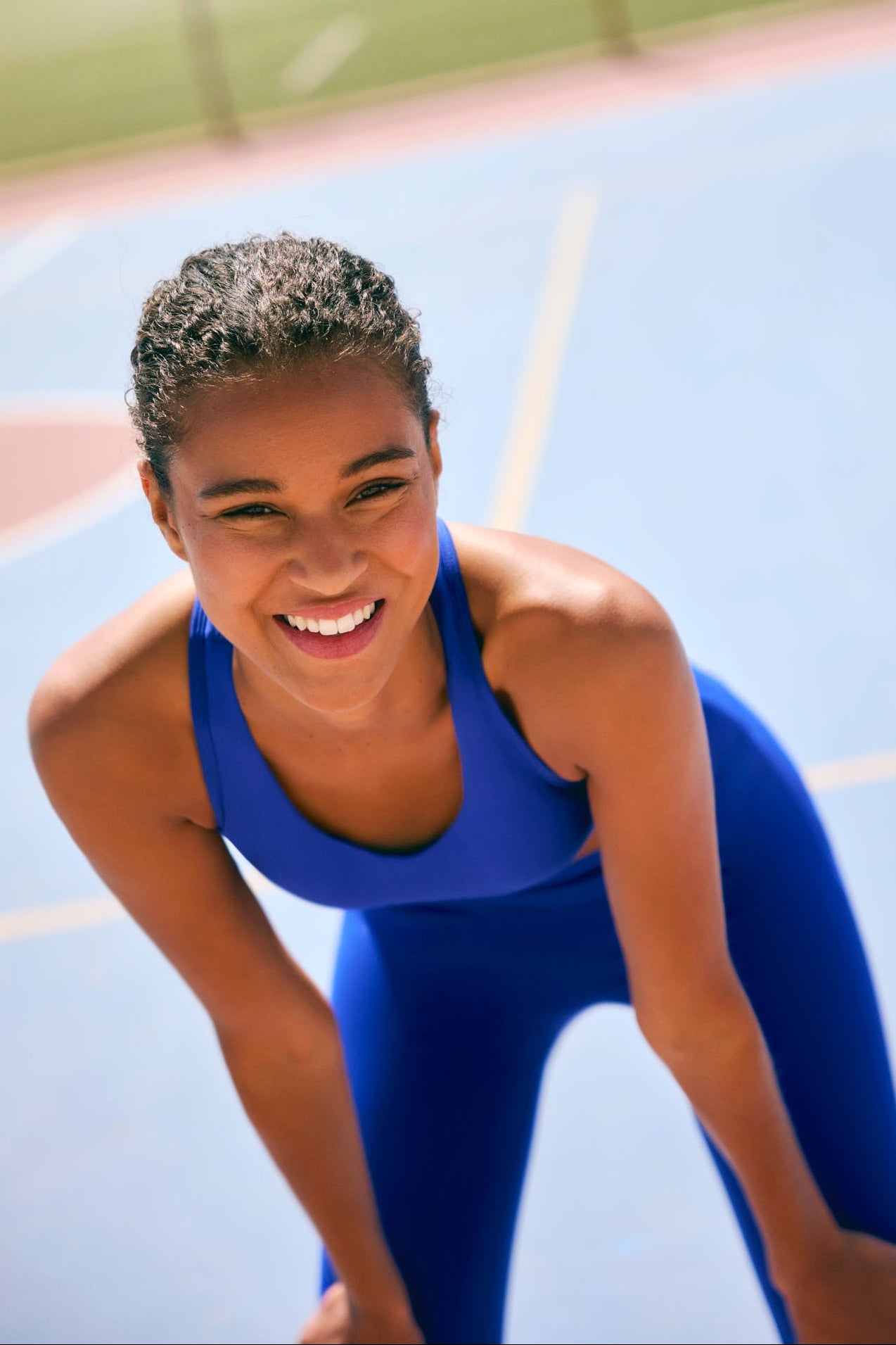 Sujetador deportivo tacto algodonero azul - Ysabel Mora