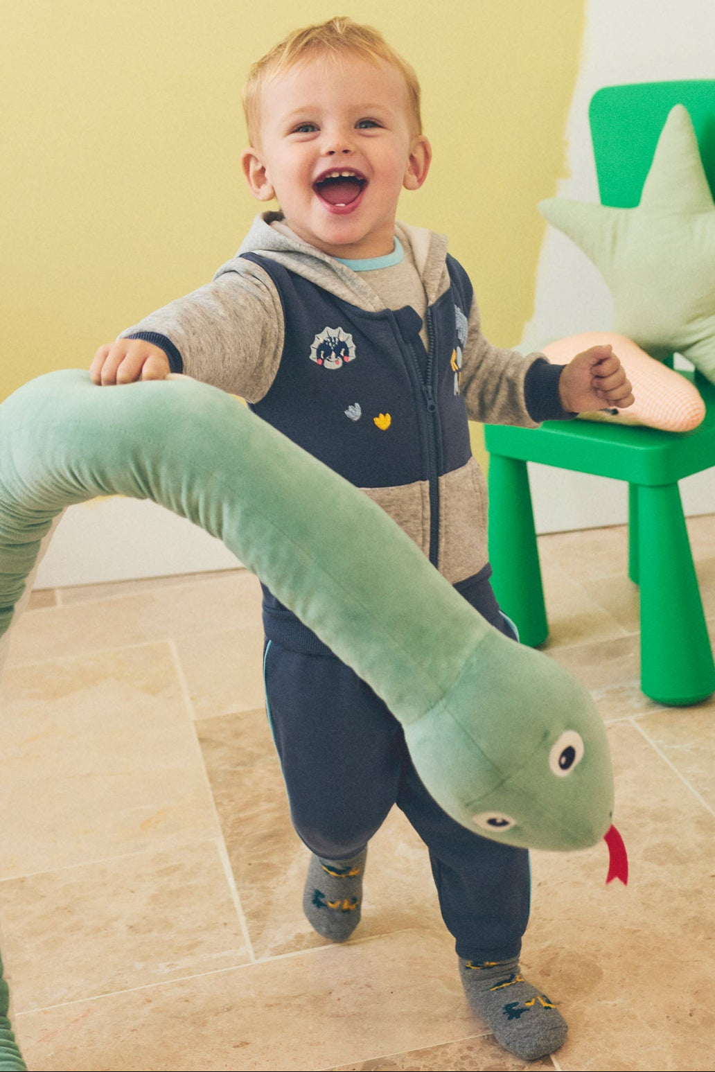 Completo chándal neonato zip dinosauri