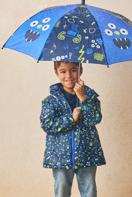 PREVENTA Chubasquero bambino forro polar estampado monstruos